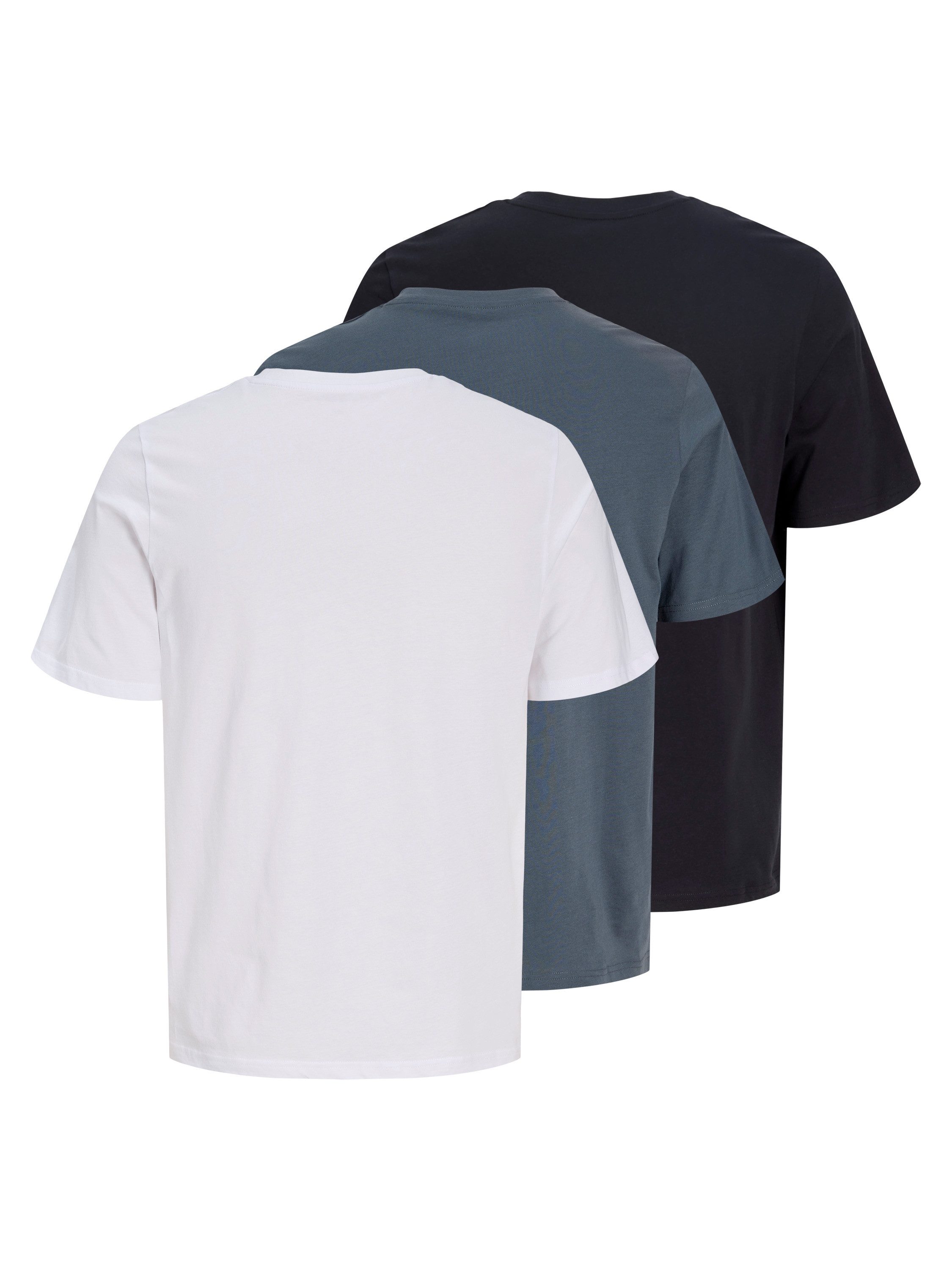Jack & Jones T-Shirt JJMUNK TEE SS CREW NECK 3PK MP (Packung, 3-tlg) aus Baumwolle, normale Passform, mit Rundhalsausschnitt