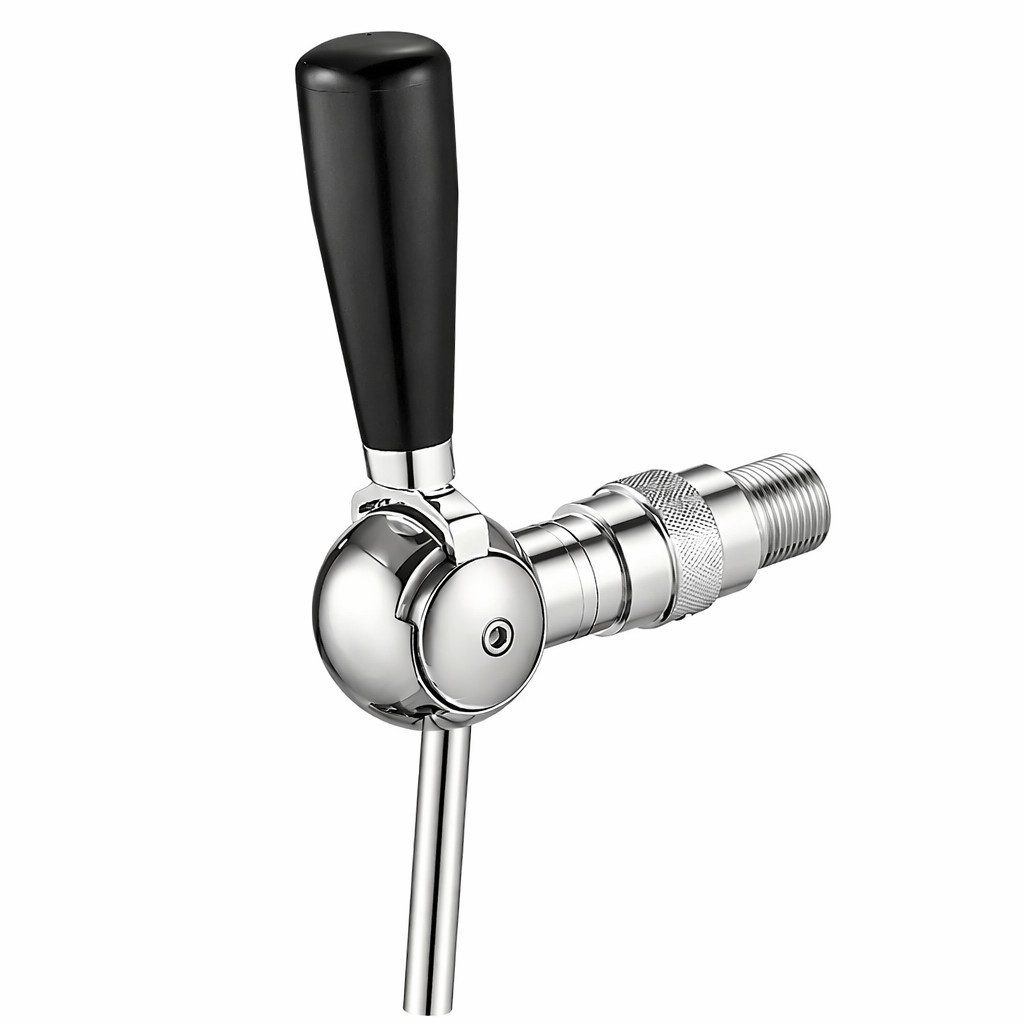 GASTROBEDARF WESTERBARKEY Zapfhahn Profi Kugelschankhahn von GDW aus Edelstahl mit Kompensator