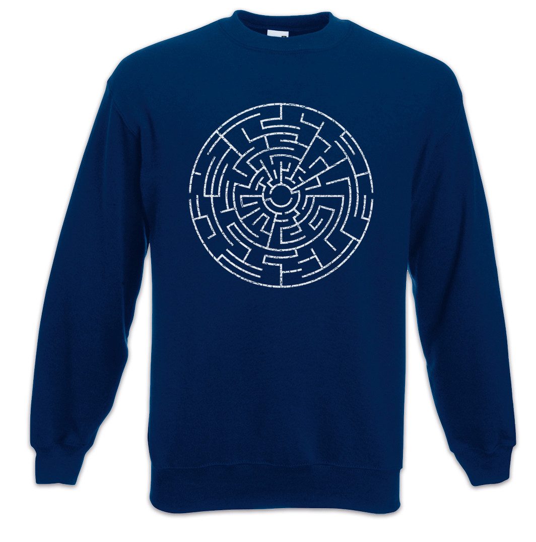 Sweatshirt Circle Maze VI Sweatshirt Labyrinth Esoterik Mystik Spirale Hypnose