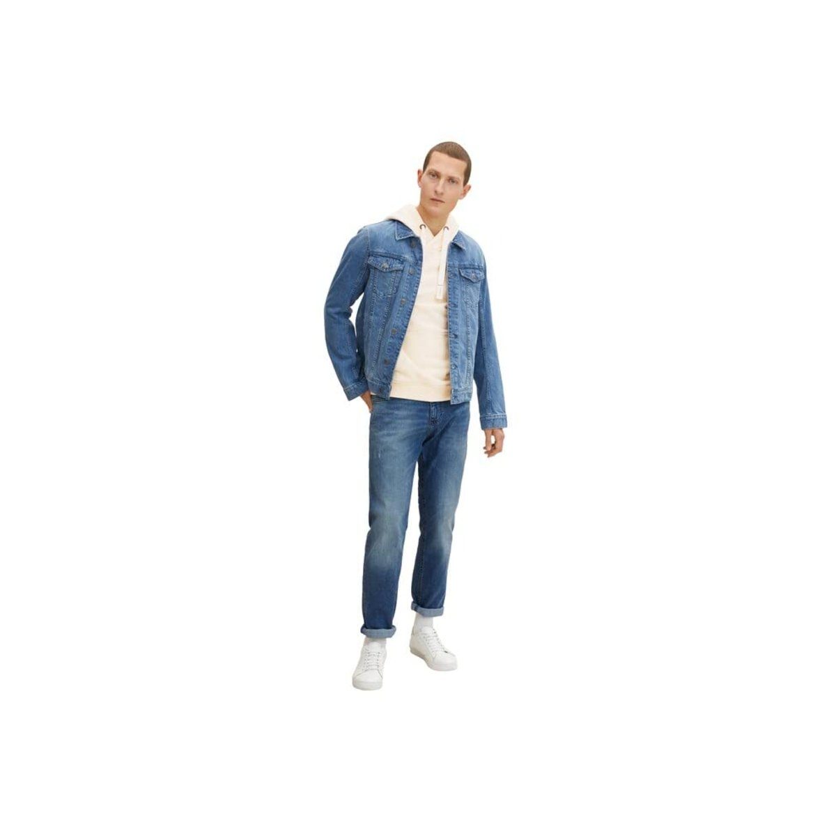 TAILOR 5-Pocket-Jeans TOM (1-tlg) mittel-grau