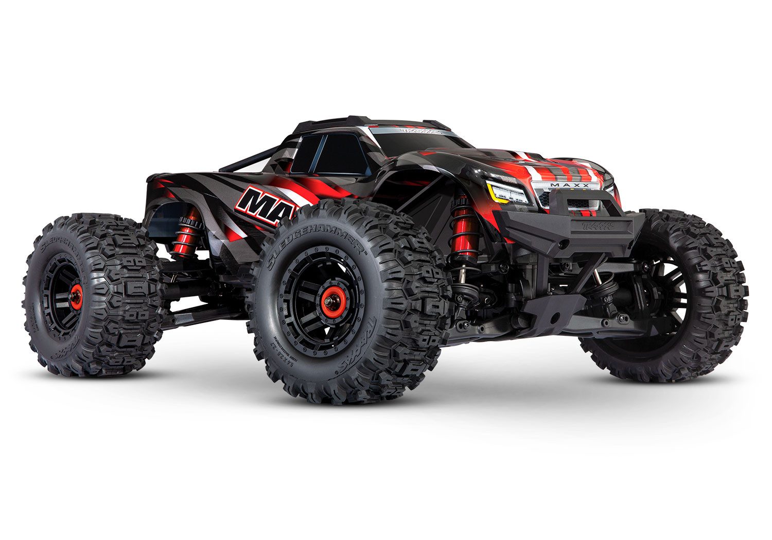 Traxxas RC-Monstertruck Traxxas 1/10 Wide MAXX RTR TSM SR VXL 4S Brushless Monstertruck Rot