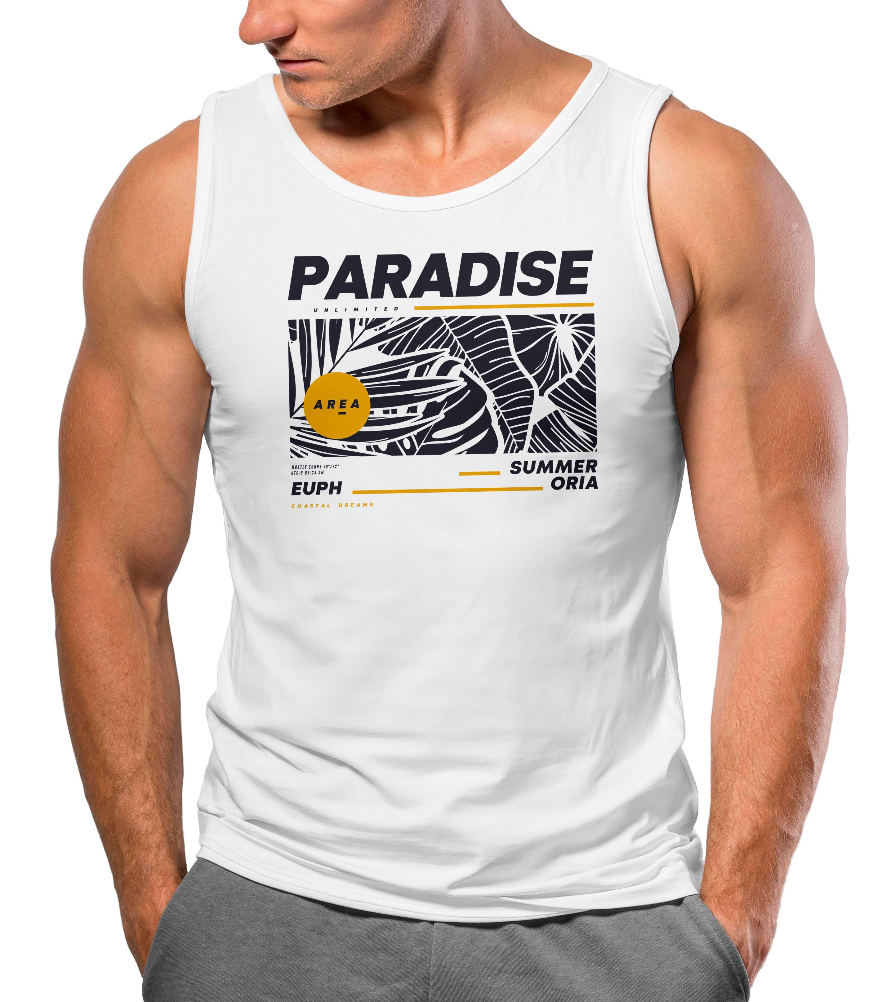Neverless Tanktop Herren Tank-Top Paradise Unlimited günstig online kaufen
