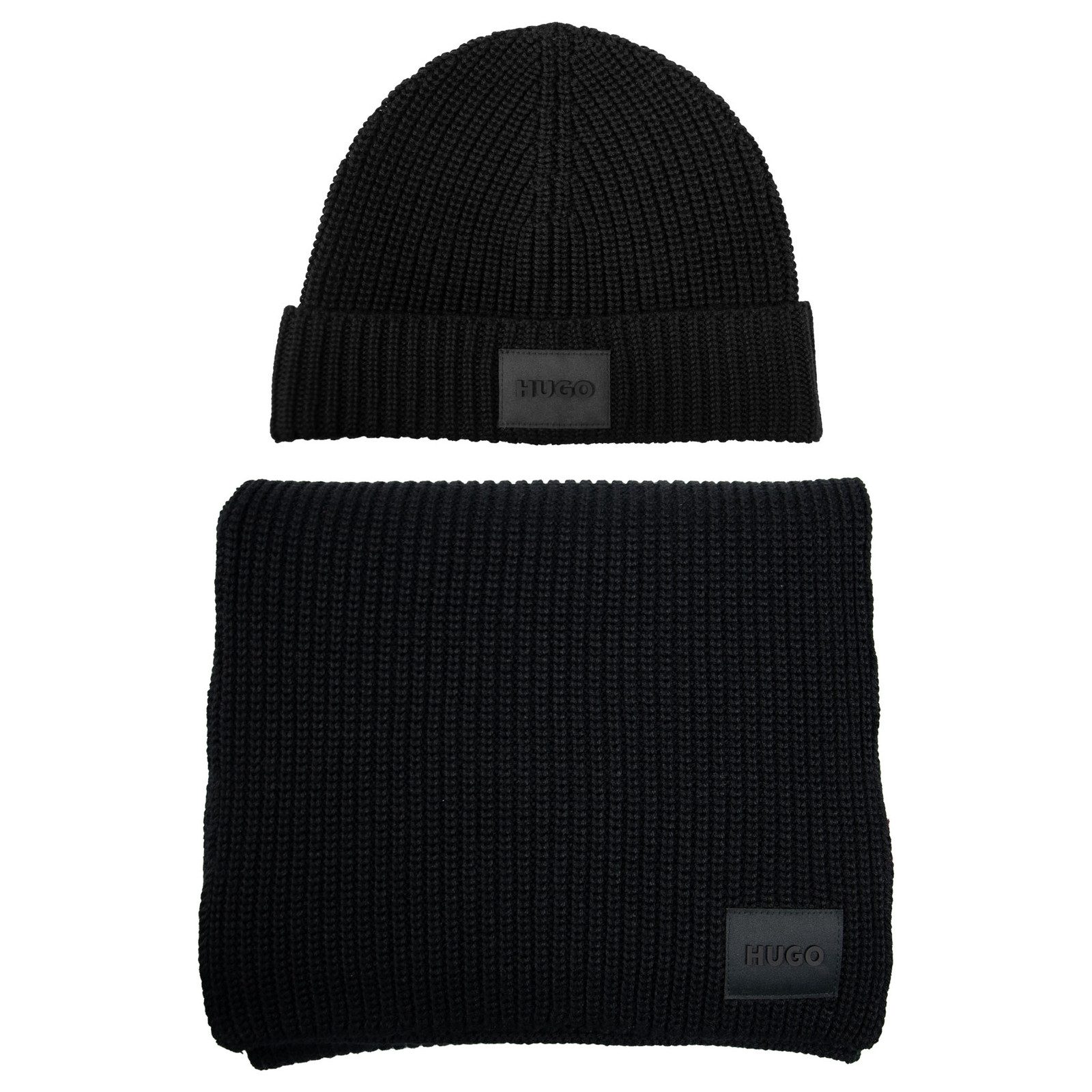 HUGO Strickmütze Zago Set im Set mit dazu passendem Schal günstig online kaufen