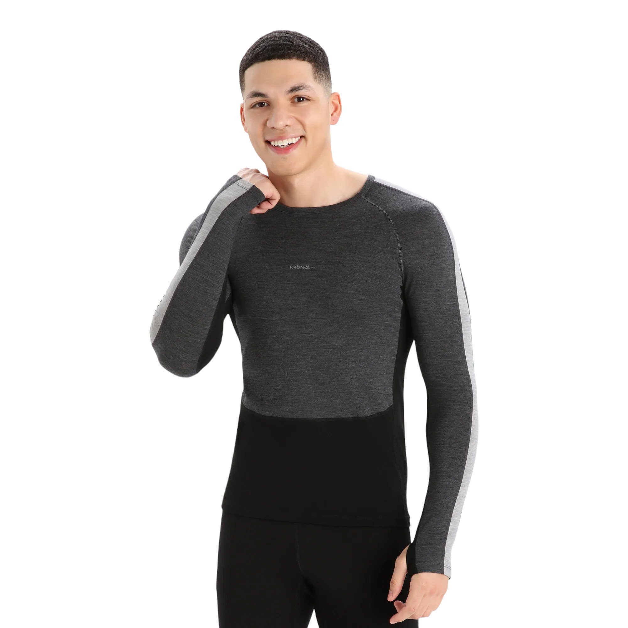 Icebreaker Langarmshirt Unterwäsche 200 ZoneKnit Crewe (Merinowolle, enganliegend)