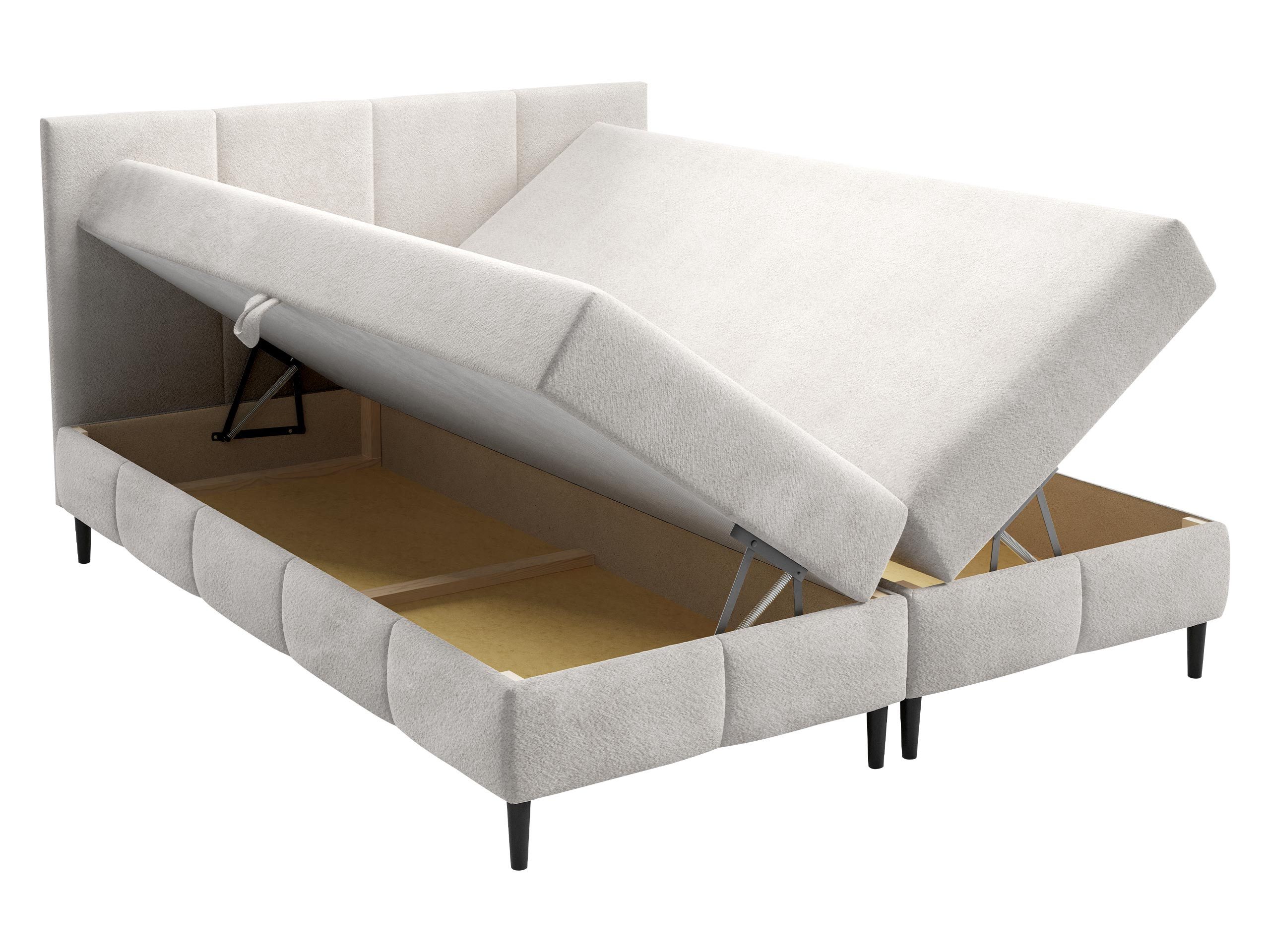 MIRJAN24 Boxspringbett Box Best 2 (mit zwei Bettkästen), Polsterkopfteil, 120/140/160/180/200x200 cm