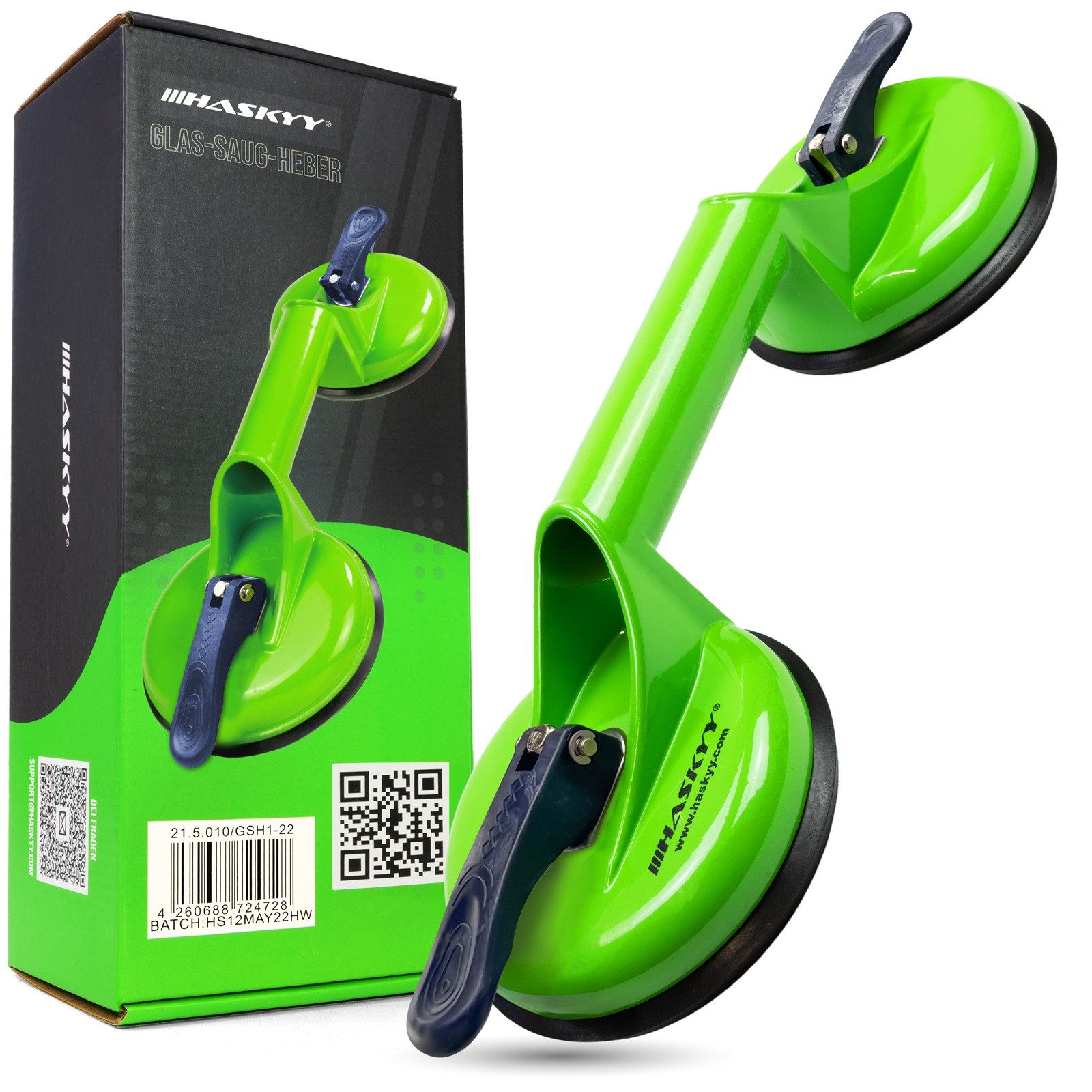 HASKYY Saugheber ALU-Saugheber Glas Suction Cups Glassauger 2x 11,8cm, -]