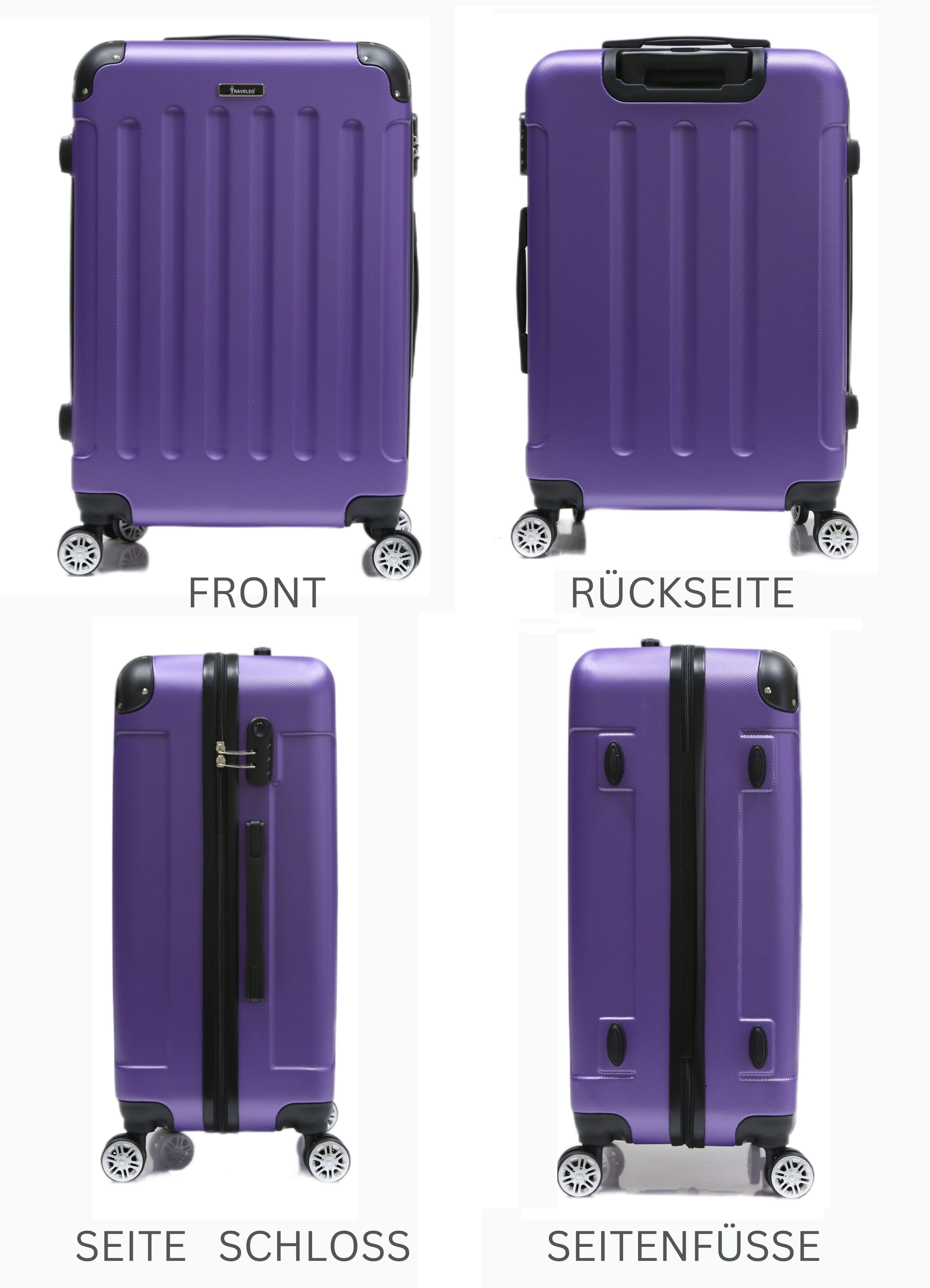 Cheffinger Kofferset Reisekoffer Koffer 3 tlg Hartschale Trolley Set Kofferset Handgepäck, (3 tlg)
