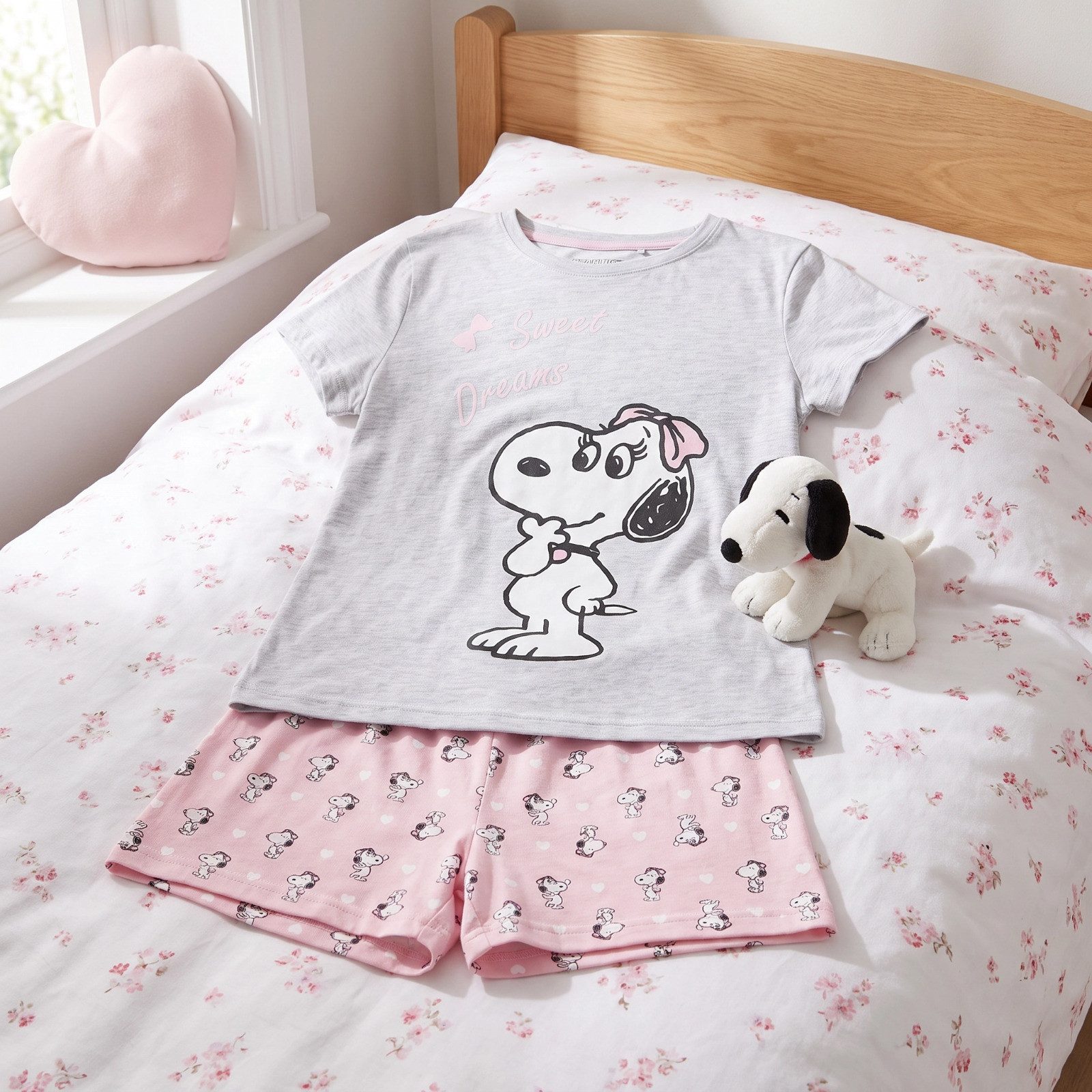 Snoopy Schlafanzug Peanuts Snoopy Mädchen Schlafanzug kurz – Kinder Pyjama
