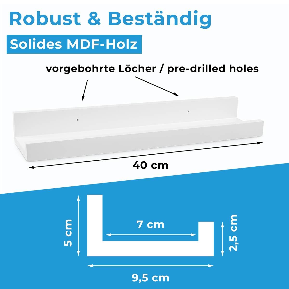 PHOTOLINI Wandregal Bilderleiste, Schweberegal 2er Set für Fotos, Poster & günstig online kaufen