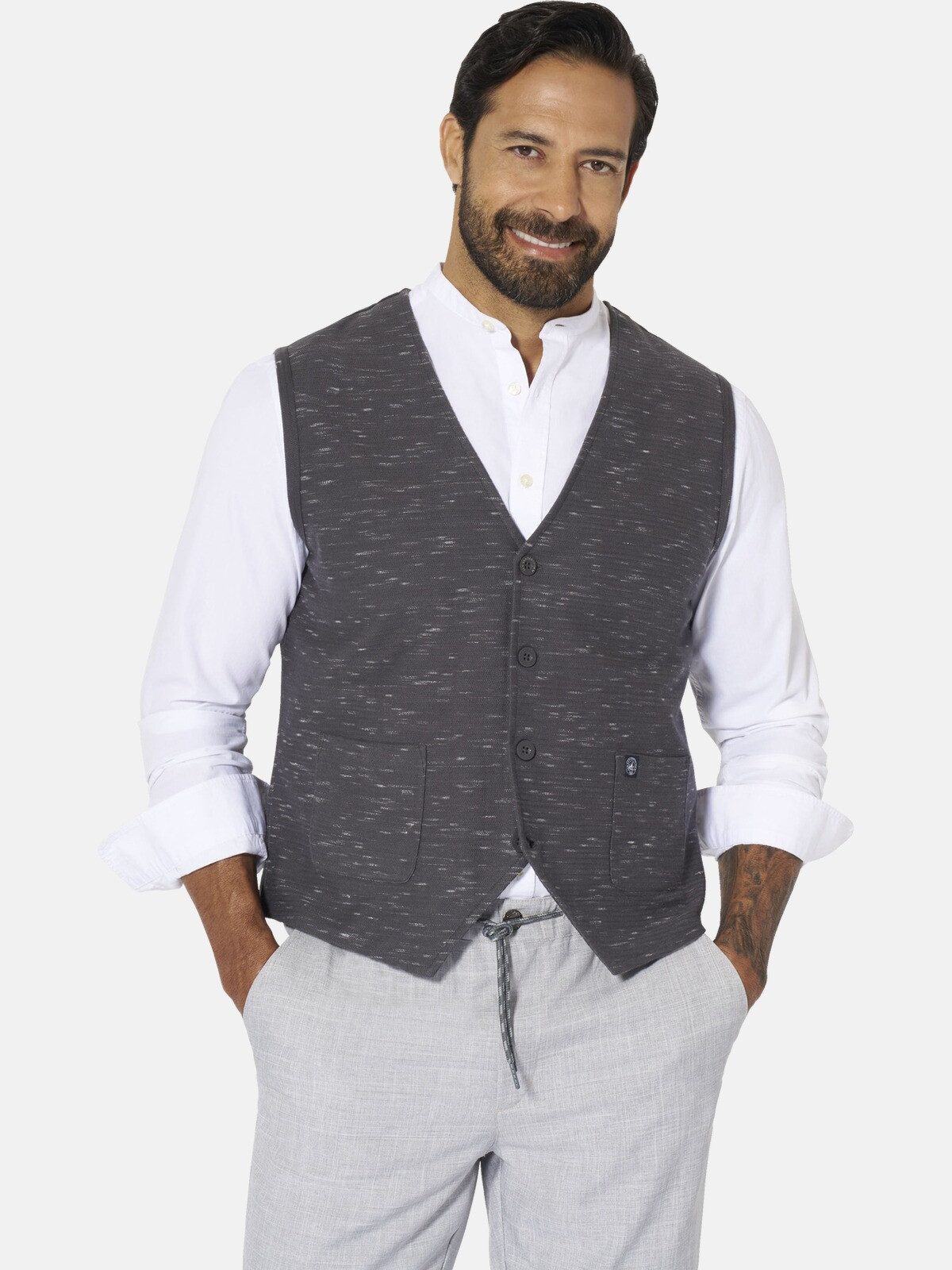 Jan Vanderstorm Sweatweste AHLMANN im strukturiertem Design