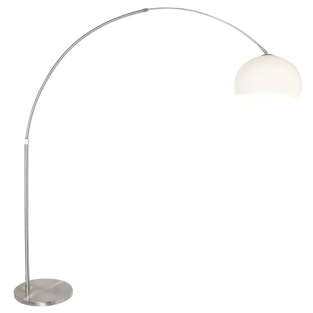 Steinhauer LIGHTING LED Bogenlampe, Leuchtmittel nicht inklusive, Stehleuchte Bogenstehleuchte Bogenlampe Höhenverstellbar Textil weiß