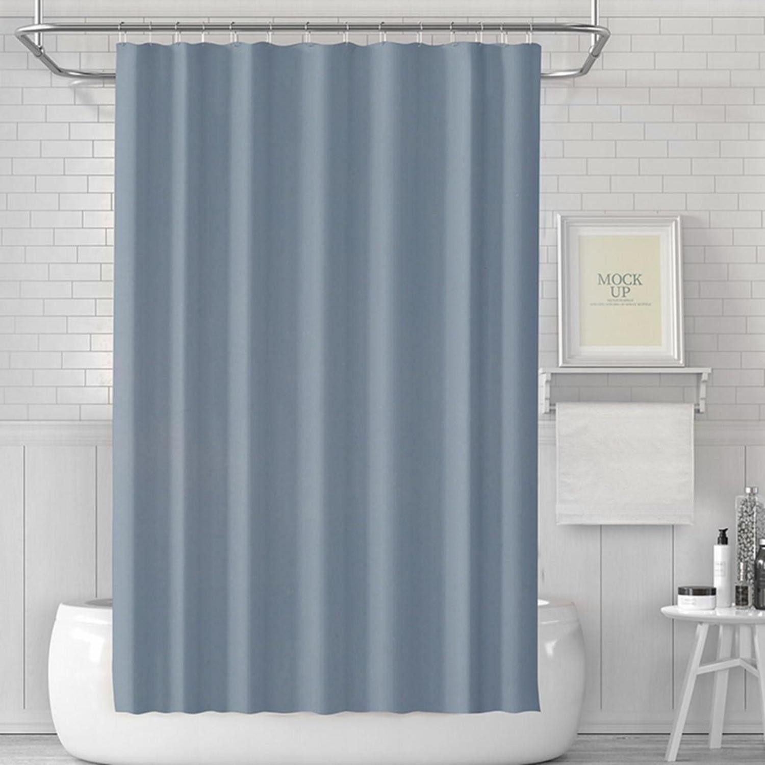 LUKDUNG Duschvorhang Duschvorhang 180x180 Blau Anti-schimmel Stoff Wasserdi günstig online kaufen