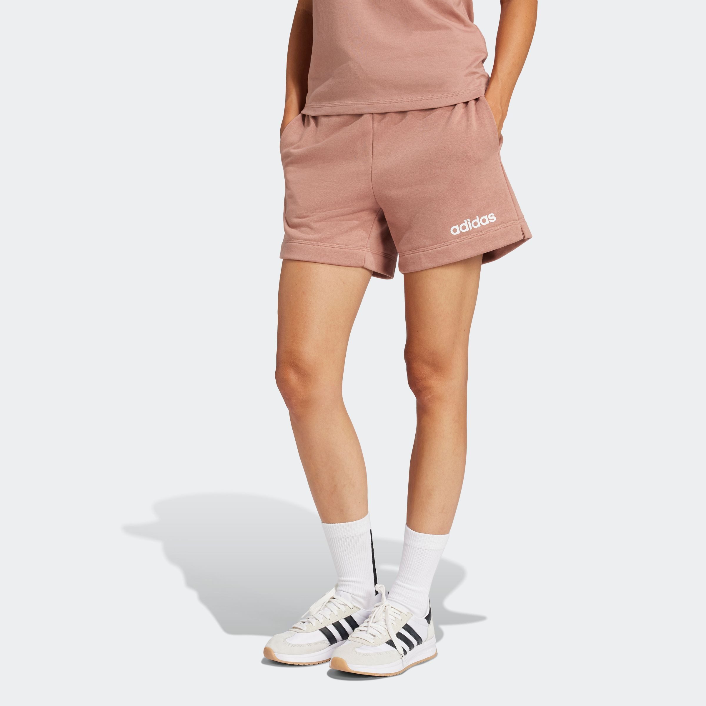 adidas Sportswear Shorts W LIN FT SHO (1-tlg) Mitelhoher Bund mit Kordelzug günstig online kaufen