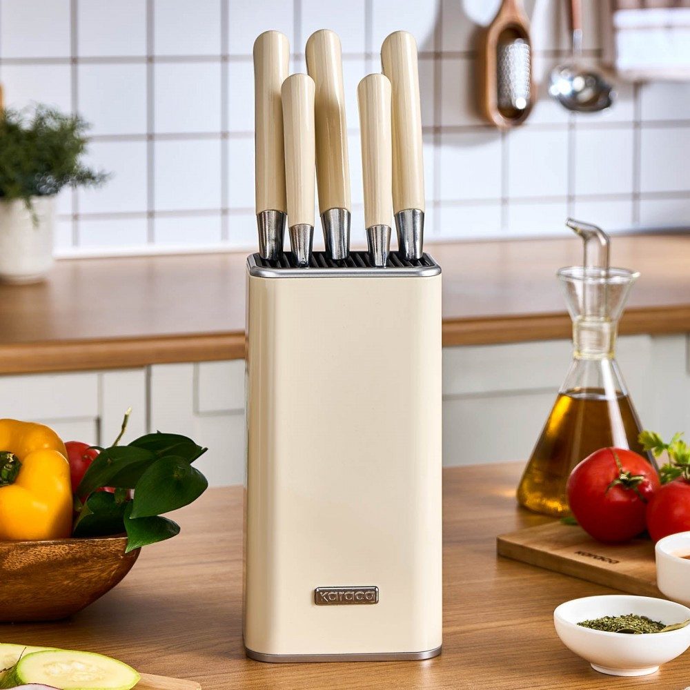 Karaca Besteck-Set Karaca Mastersharp Ножиset Küchenmesser Kochmesser Brotmesser Weiß, 1 Personen