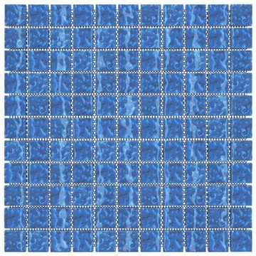 vidaXL Wandpaneel Mosaikfliesen 11 Stk Blau 30x30 cm Glas