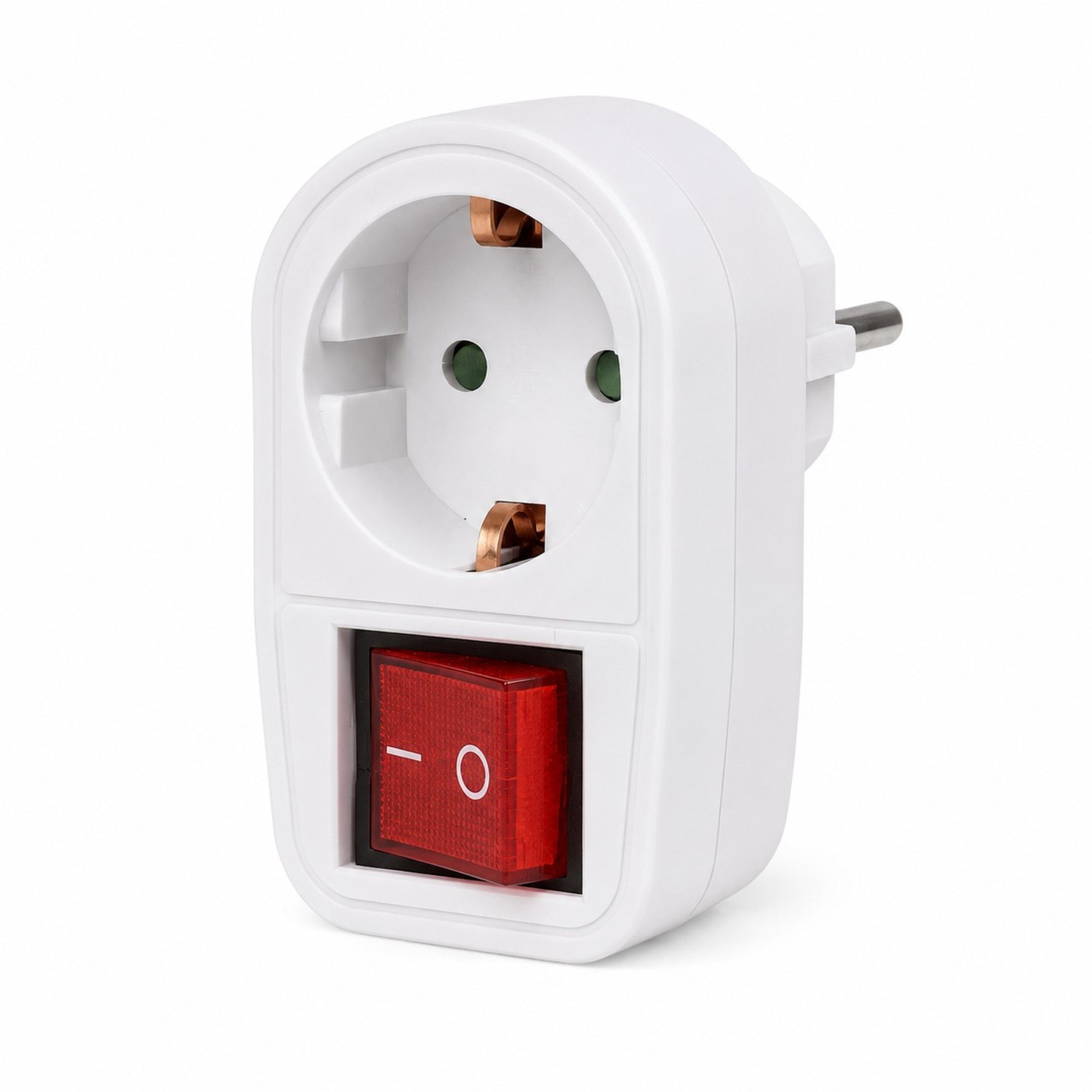 Arcas Schuko-Stecker Arcas Schuko Zwischenstecker mit Schalter, 3500W, 16A, Weiß