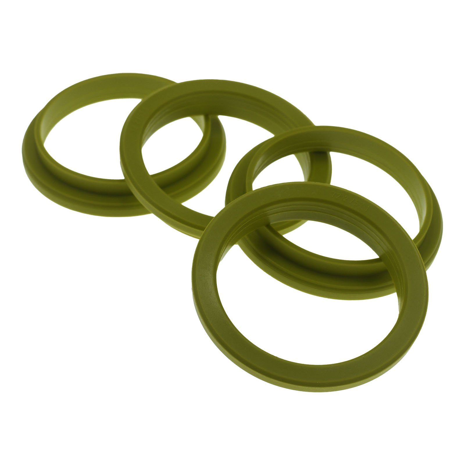 RKC Reifenstift 4x Zentrierringe Olivgrün Felgen Ringe Made in Germany, Maße: 72,2 x 57,1 mm