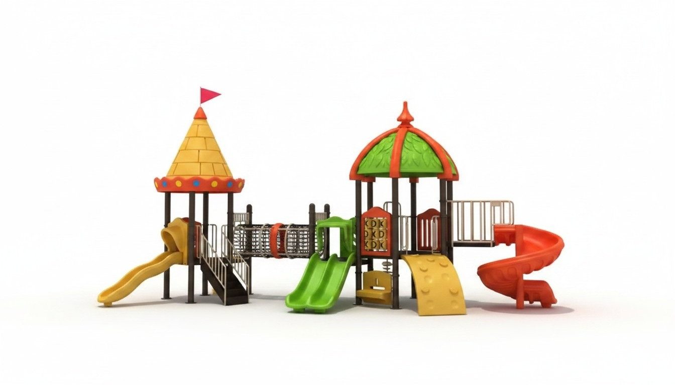 JVmoebel Spielturm Bunte Rutschen aus robustem Kunststoff für kreative Spiele im Freien, Made in Europa