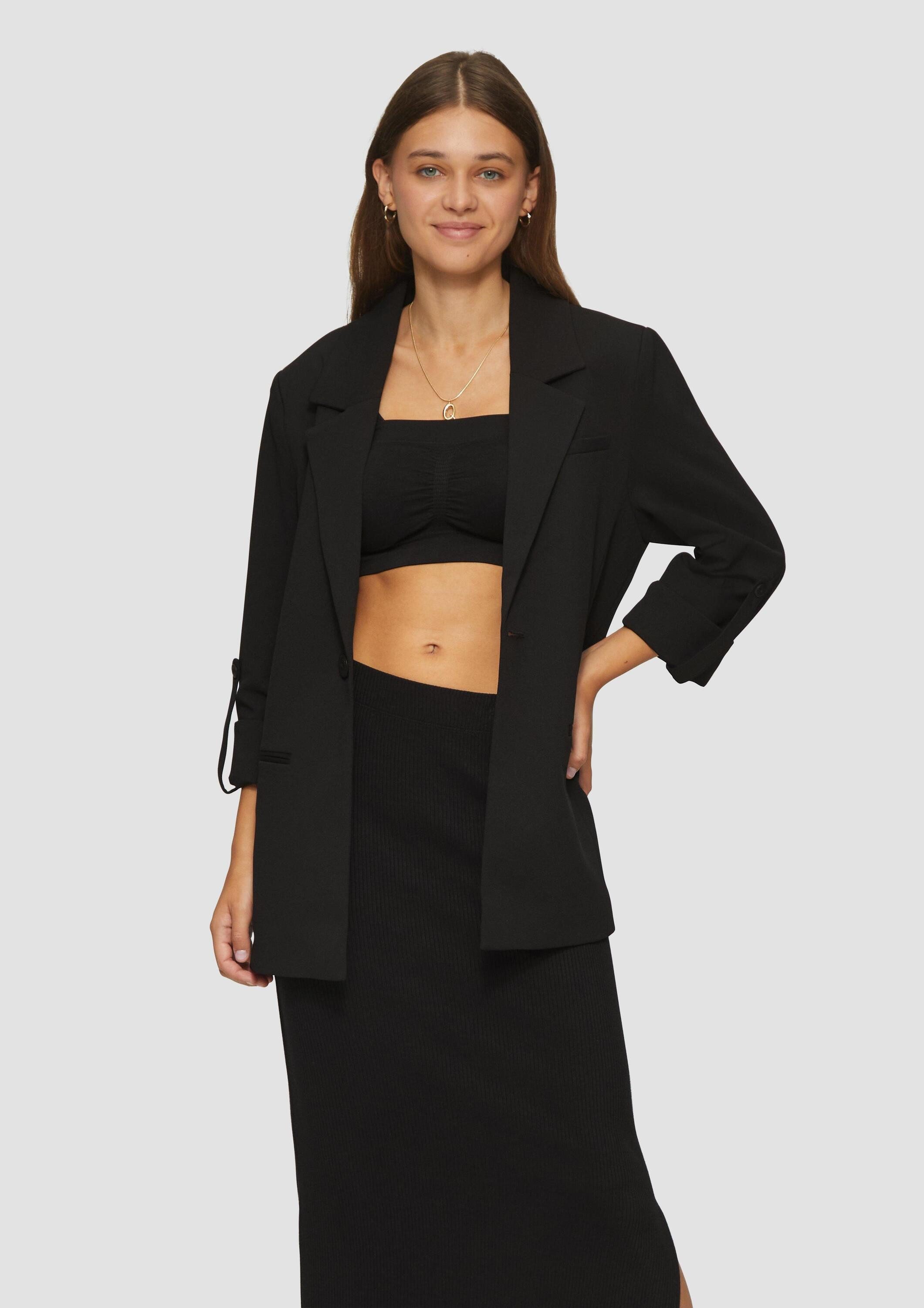 QS Jackenblazer Indoor-Blazer Blazer mit 3/4-Ärmeln