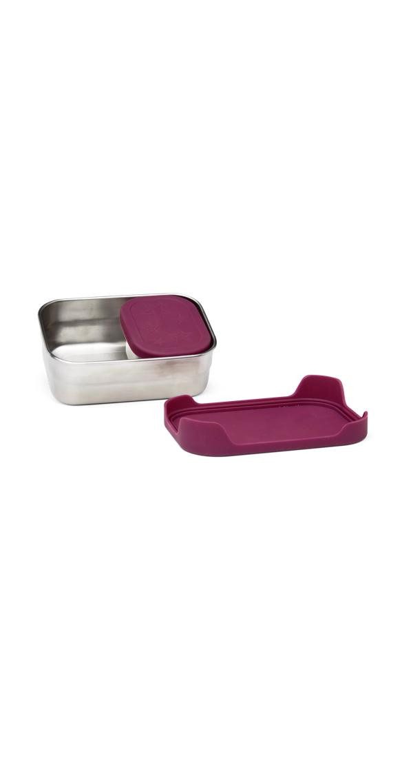 ergobag Lunchbox Edelstahl Brotdose, Edelstahl, (Edelstahl Brotdose, 3-tlg., 1x Brotdose, 1x Trennfach), spülmaschinengeeignet bis 45 Grad, Handwäsche empfohlen