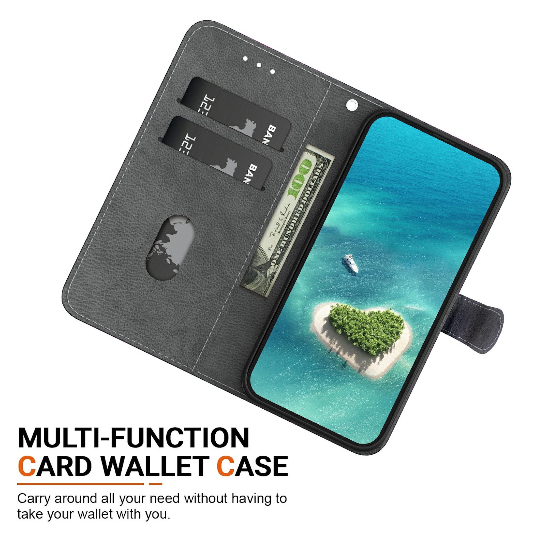 Wigento Handyhülle Booktasche Kunstleder Xiaomi 17T Pro Klapphülle Kartenfach Motiv 9 6,83 Zoll, Magnetverschluss, Standfunktion, Kartenfach – Bild 2 von 5