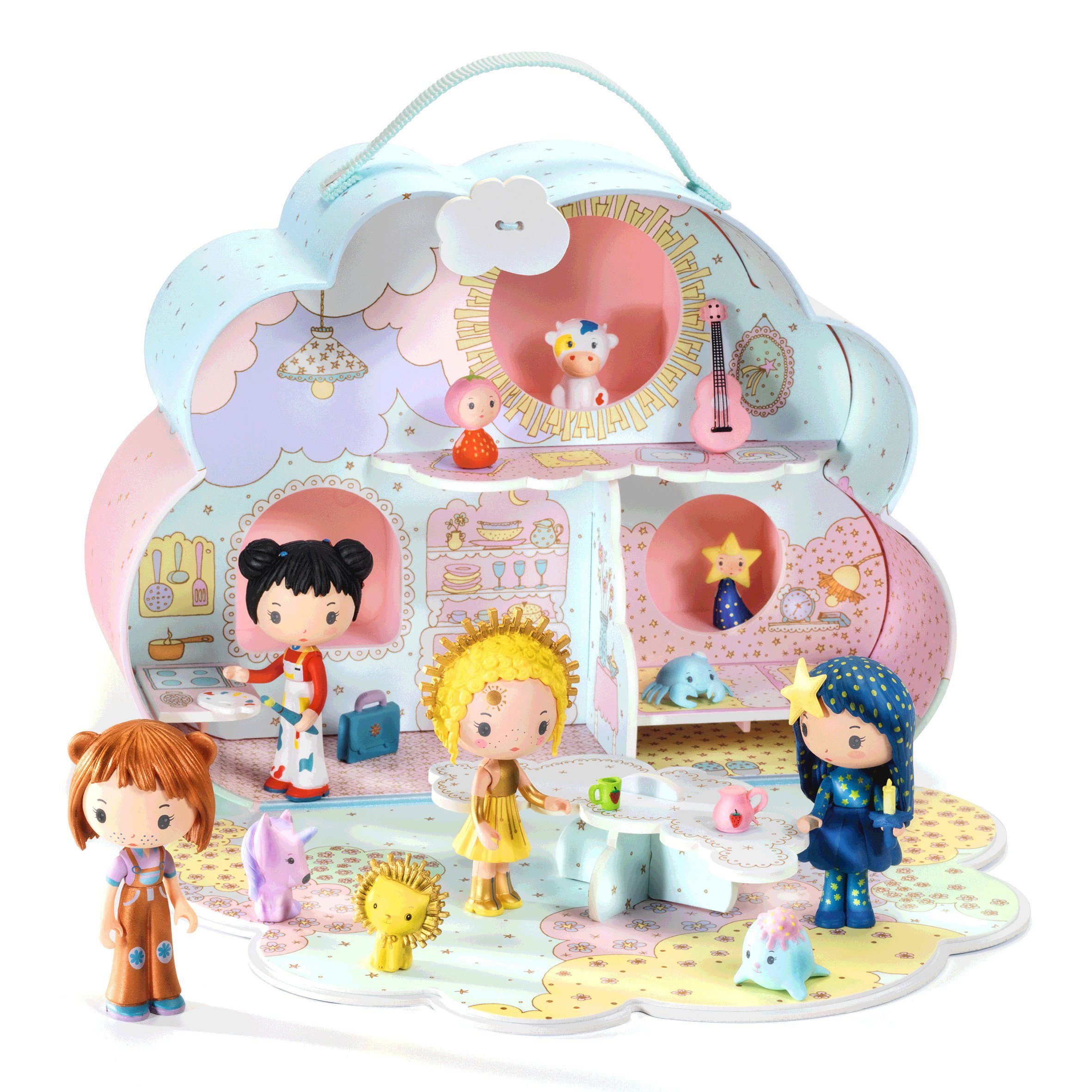 DJECO Spielfigur Tinyly Sunny & Mia Haus Wolkenhaus Sammelfigur DJ06953