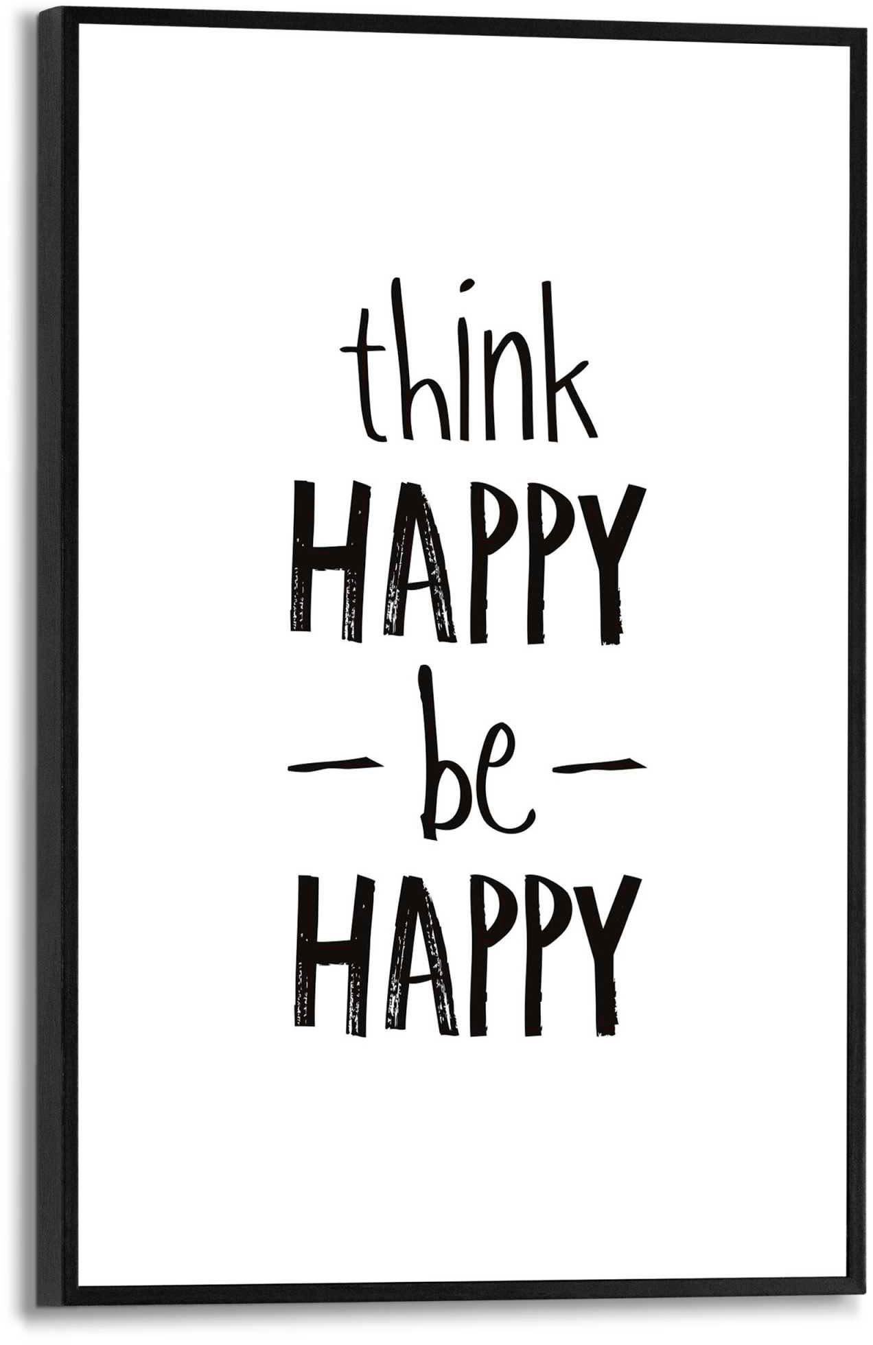 Reinders! Poster Think happy, be happy günstig online kaufen
