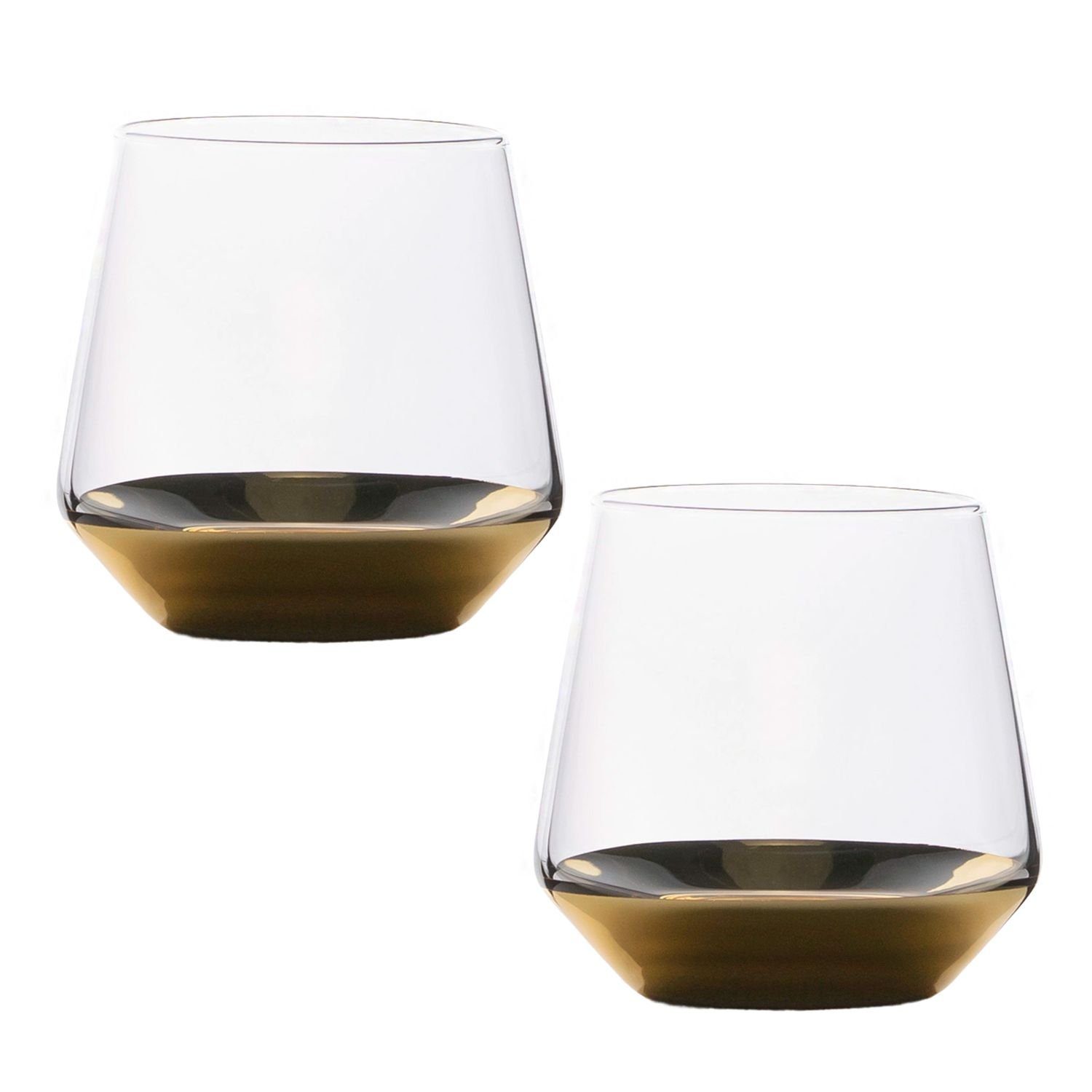Intirilife Gläser-Set, Glas, Trinkglas Set Wasserglas Saftglas Becher Kristallglas 350ml