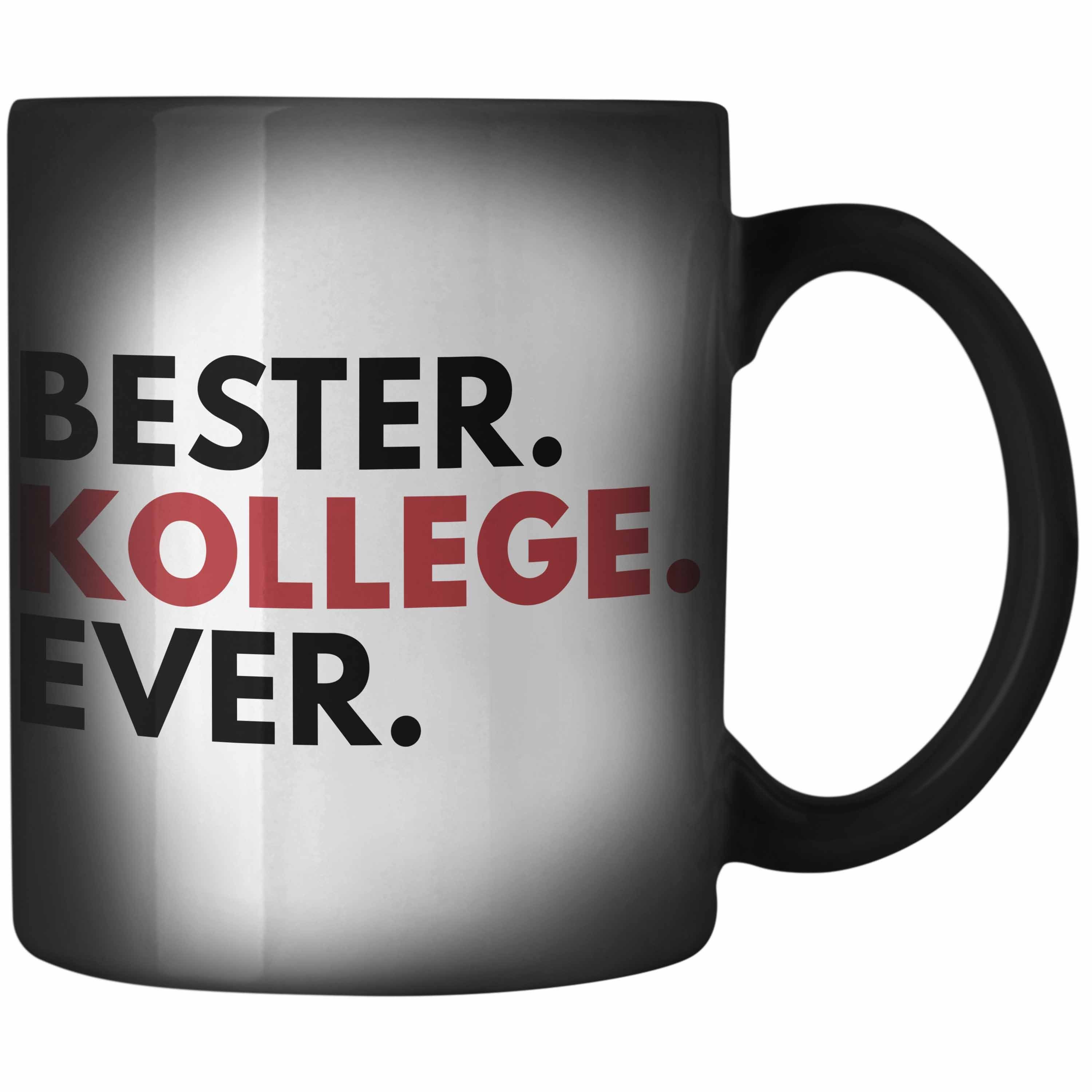 Trendation Tasse Trendation - Trendation Bester Kollege Ever Zaubertasse Geschenk Lieblingskollege Abschiedsgeschenk Farbwechsel Tasse Kollegen Büro, Farbwechsel