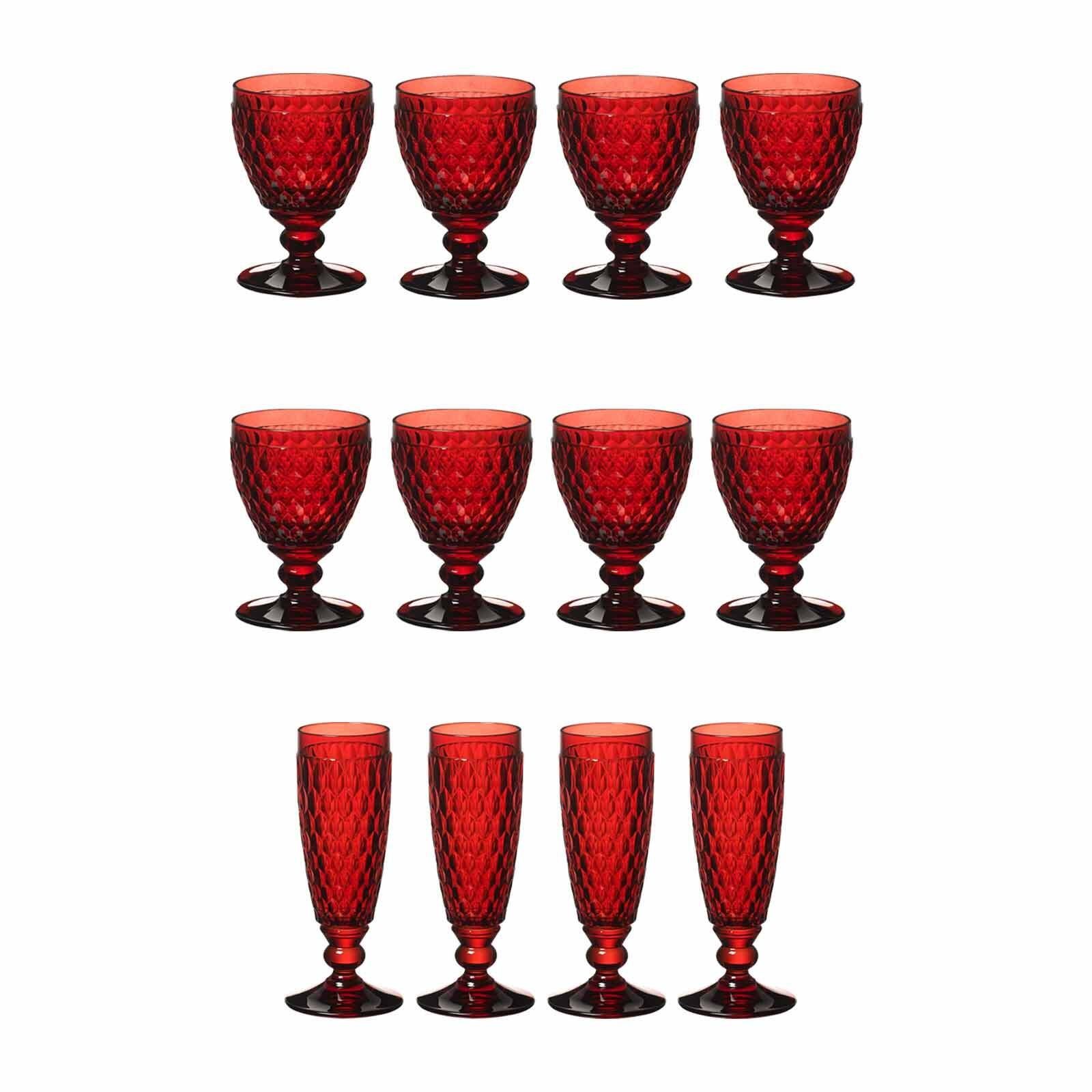 Villeroy & Boch Gläser-Set Boston Coloured Wasser-, Wein- und Sektgläser, 12-tlg., Glas