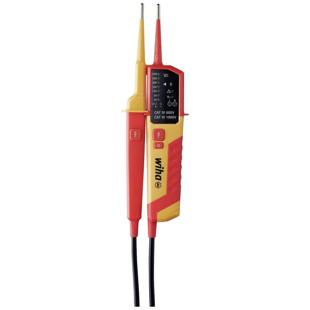 Wiha Spannungsprüfer Spannungs- und Durchgangsprüfer 12 - 1 V AC, CAT IV inkl. 2x 45216
