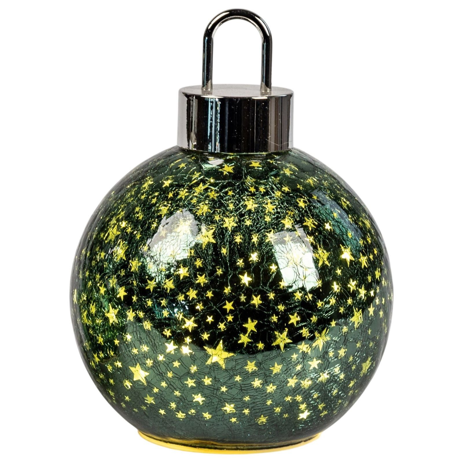 formano LED Dekolicht LED Deko-Kugel Tannengrün 20 cm mit Timer Weihnachten Weihnachtsdeko, LED fest integriert