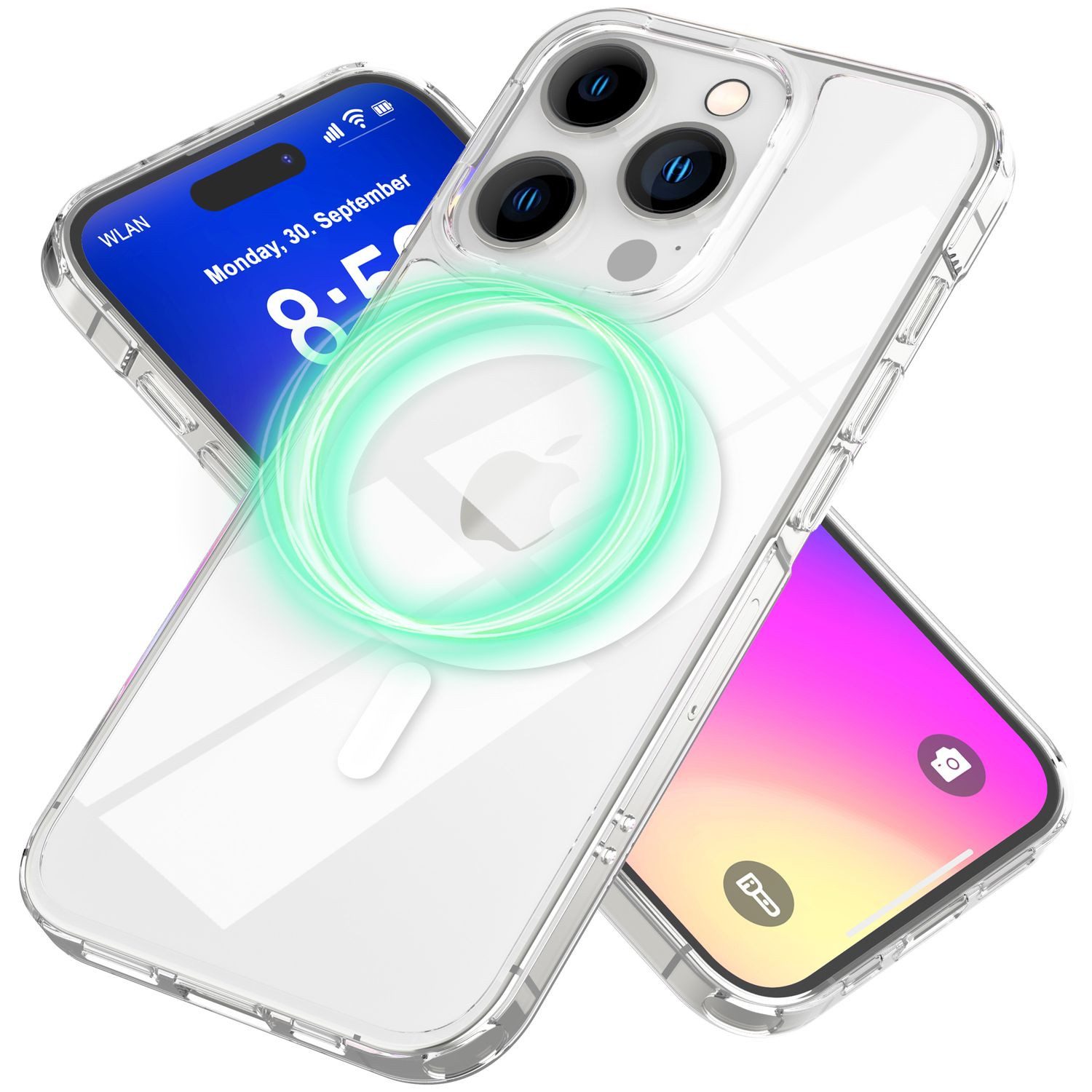Nalia Smartphone-Hülle Apple iPhone 16 Pro 16 cm (6,3 Zoll), Klare Harte Hülle / mit MagSafe Funktion / Vergilbungsfrei / Kratzfest