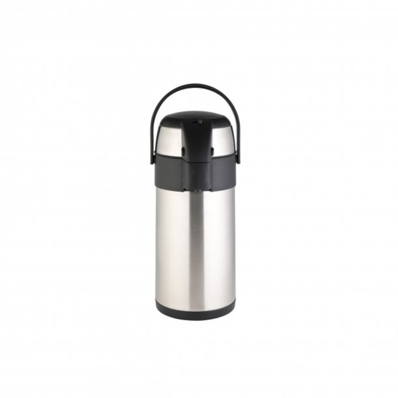 axentia Pump-Isolierkanne, 3 l, (1-St), Edelstahl Pumpkanne mit Tragegriff, 3 L