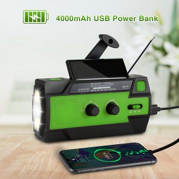 Randaco Solar Radio AM/FM Kurbelradio Tragbar USB Wiederaufladbar 4000mAh Radio