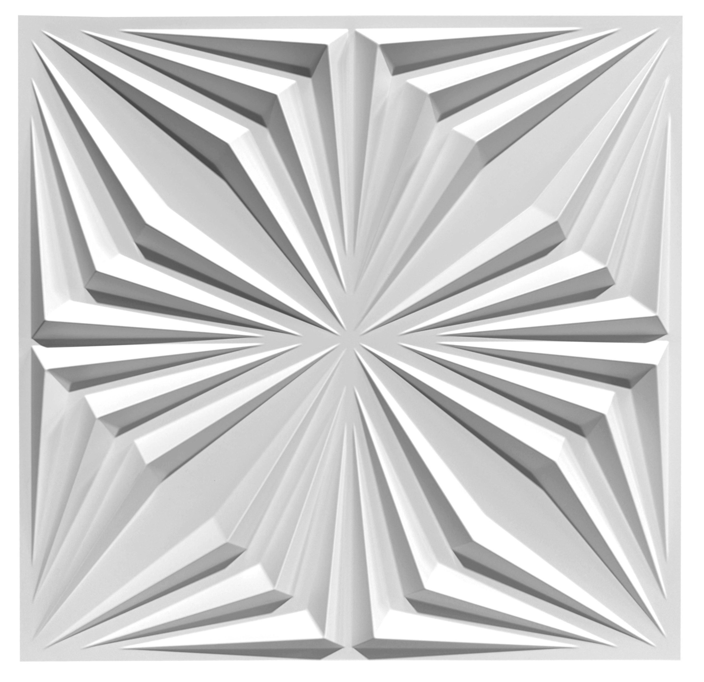 IKHEMalarka 3D Wandpaneel 3D Paneele PVC Kunststoffpaneele, BxL: 50,00x50,00 cm, 0,25 qm, (1 Stück, 3D Wandpaneele Deckenpaneele) hochwertige & harte PVC 3D Pla – Bild 5 von 5