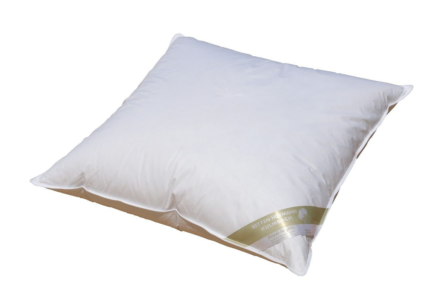 Betten Hofmann Federkopfkissen Betten Hofmann Premium Royal Night Kopfkissen 80x80cm 15% Daunen 950g, Füllung: 85% Federn, 15% Daunen, Bezug: 100% Baumwolle, Seitenschläfer, Rückenschläfer, strapazierfähig, made in Germany, allergikergeeignet