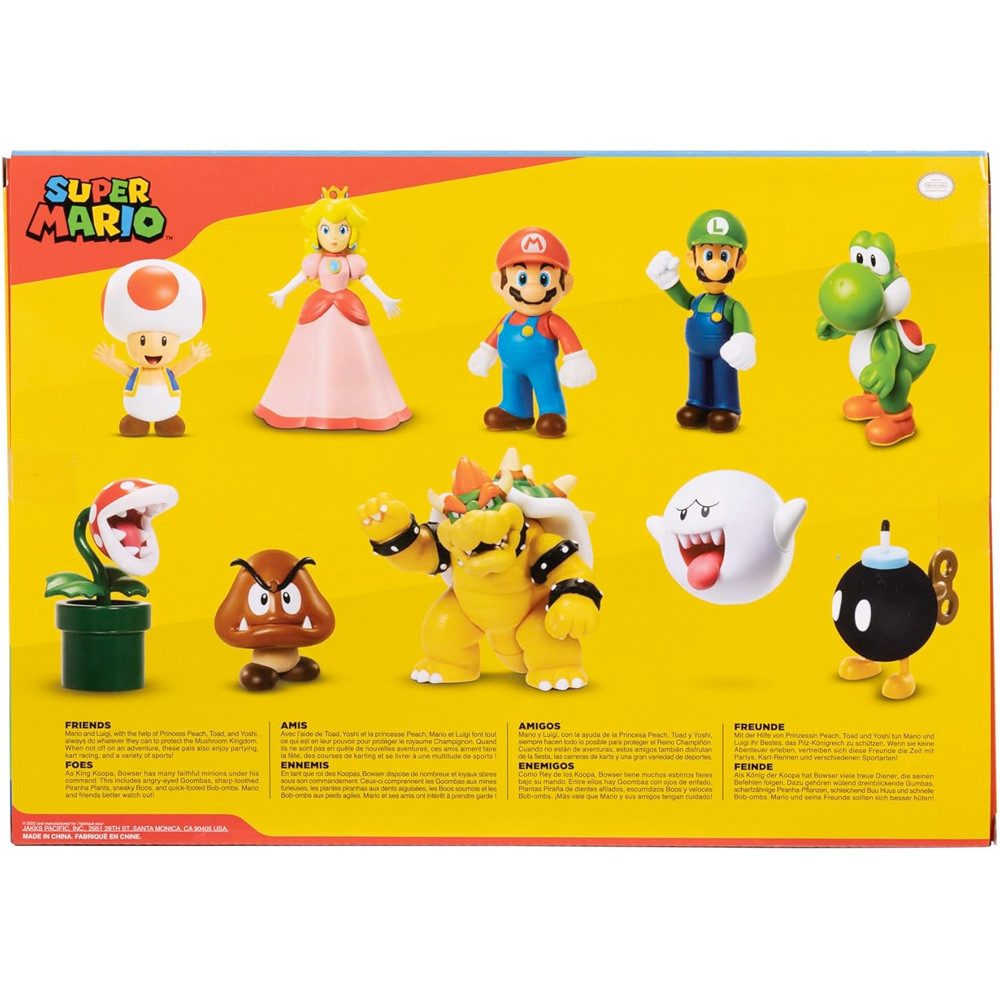 Super Mario Actionfigur Nintendo Super Mario Figuren 10er Set Freunde und Feinde, 6,5 cm – Bild 4 von 5