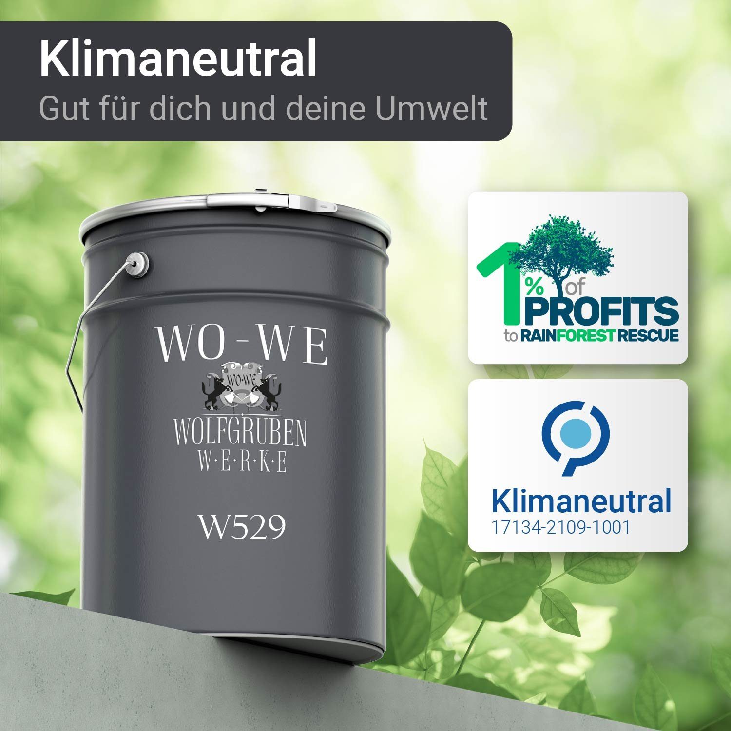 WO-WE Wandfarbe Energiesparfarbe Thermo Innenwandfarbe W529, 5-20L, Weiß Thermofarbe