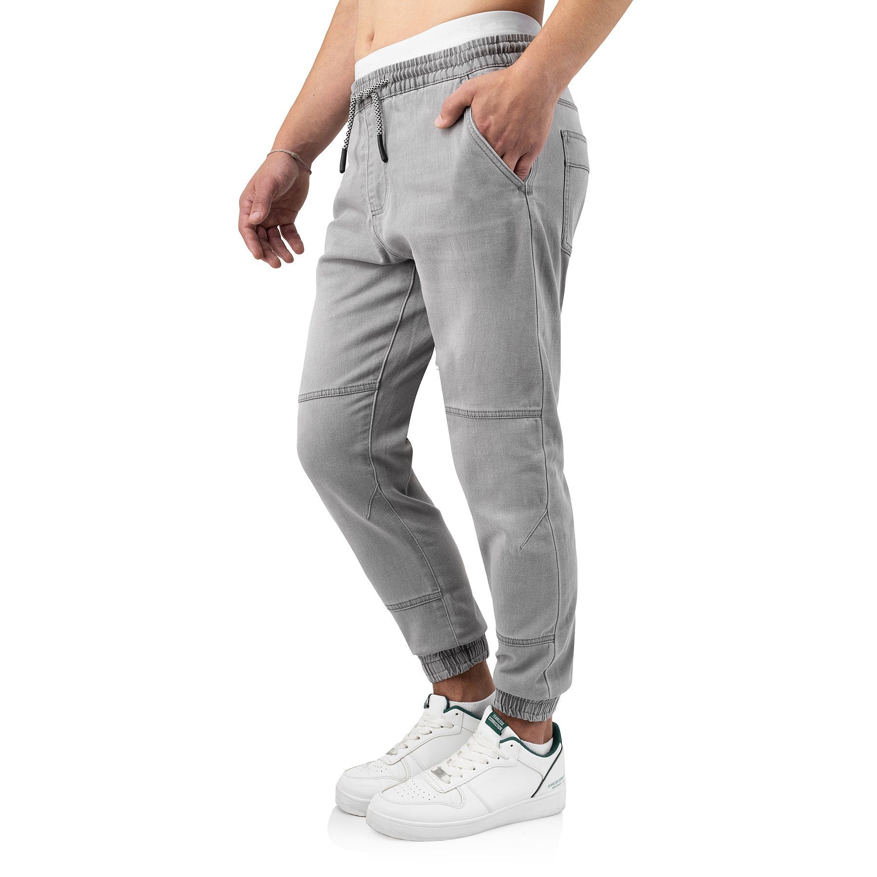 Indicode Schlupfhose Oltjon bequeme lässige Freizeithose in Jeansoptik mit günstig online kaufen