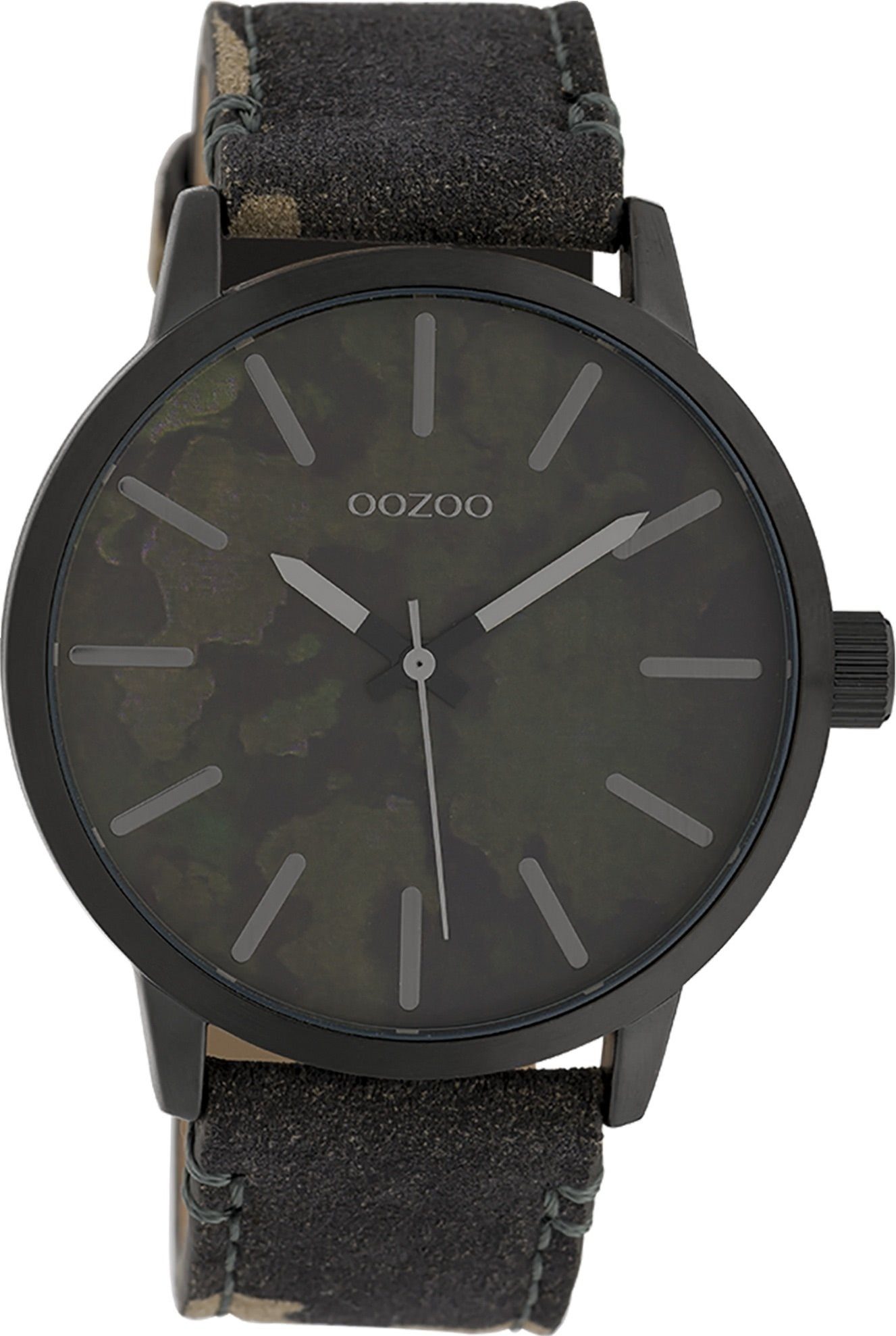 OOZOO Quarzuhr Oozoo Unisex Armbanduhr Timepieces Analog, Damen, Herrenuhr  rund, groß (ca. 45mm) Textilarmband, Fashion-Style, Japanisches Laufwerk | Quarzuhren