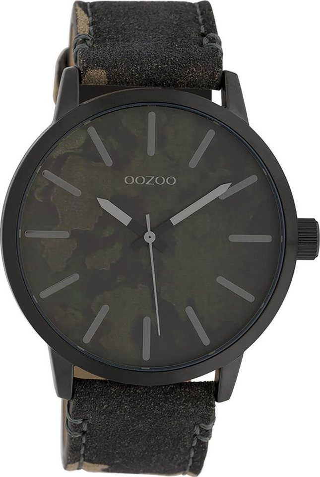 OOZOO Quarzuhr Oozoo Unisex Armbanduhr Timepieces Analog, Damen, Herrenuhr  rund, groß (ca. 45mm) Textilarmband, Fashion-Style, Japanisches Laufwerk