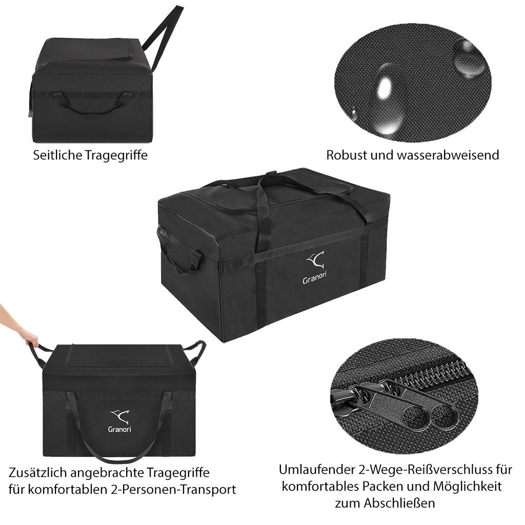 Granori Aufbewahrungstasche "Giant Transporter" – Extragroße, belastbare und leichte 200 L Tasche (abschließbar), mit stabilem umlaufendem Reißverschluss für einfaches Packen