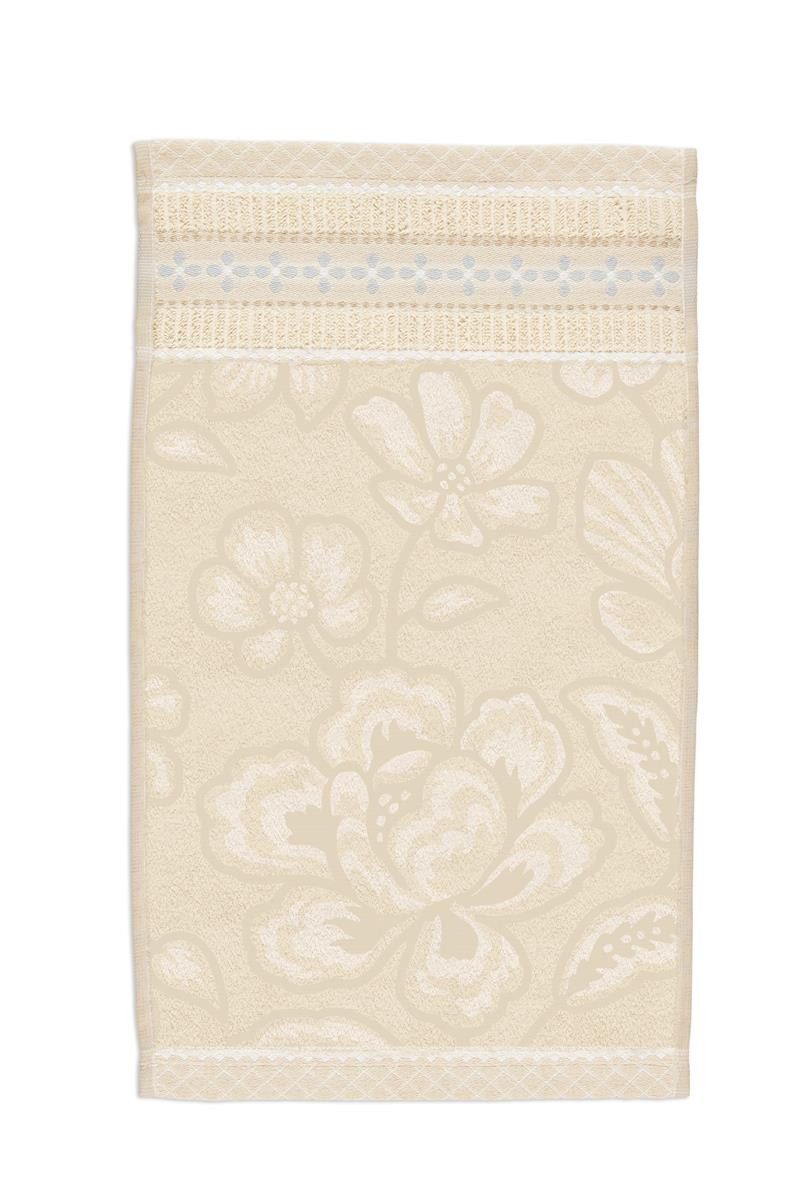 PiP Studio Gästehandtuch Jasmin Jaquard Gästehandtuch sand 30x50cm (1 Stück günstig online kaufen