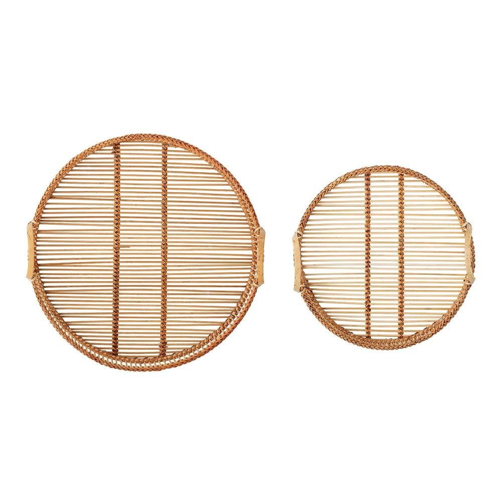 Bloomingville Tablett Salle 2er Set, aus Bambus, Serviertablett, Servierplatten, dänisches Design