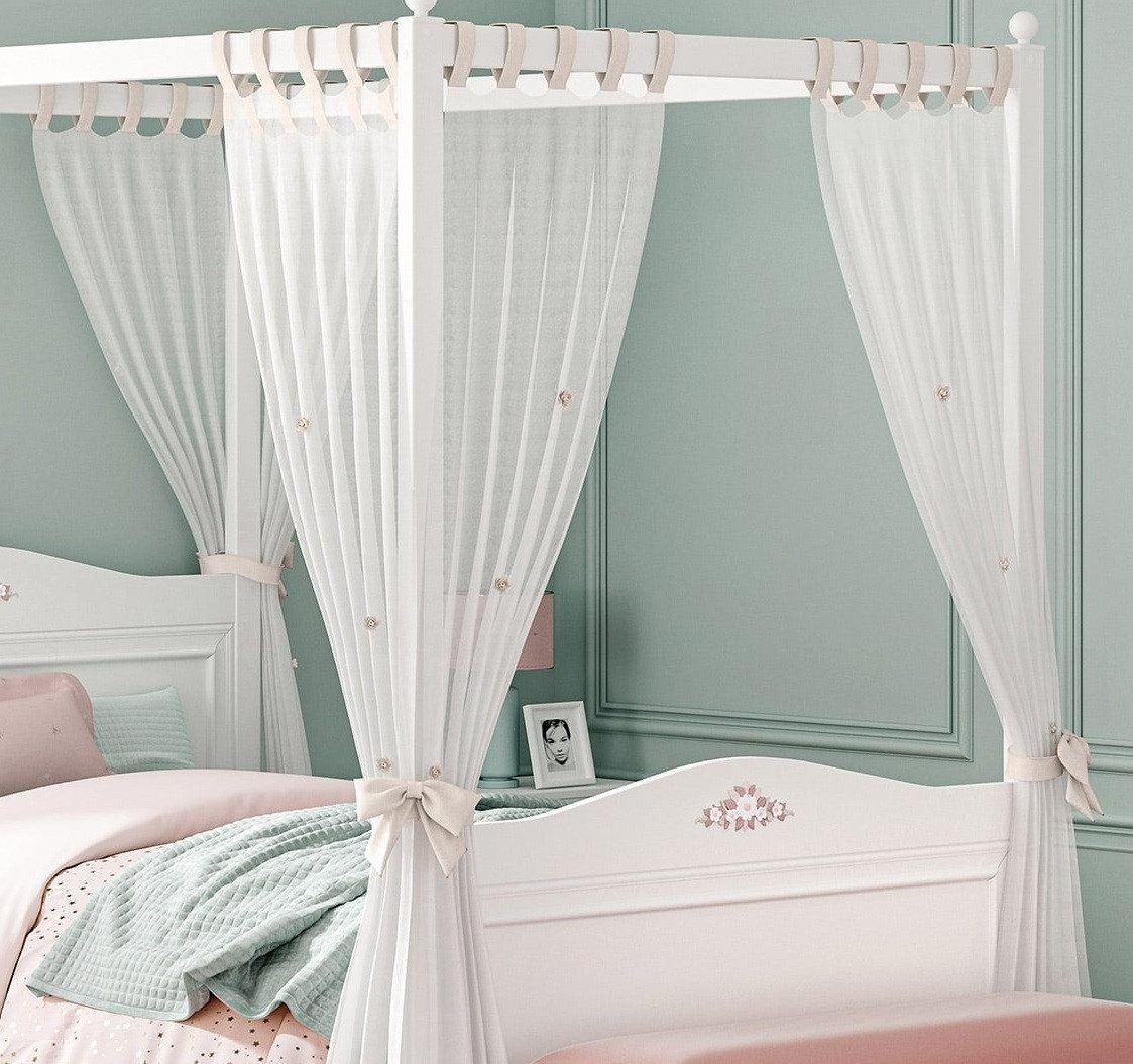 Möbel-Zeit Bettvorhang RUSTIK Vorhang für Himmelbett (8 St) günstig online kaufen