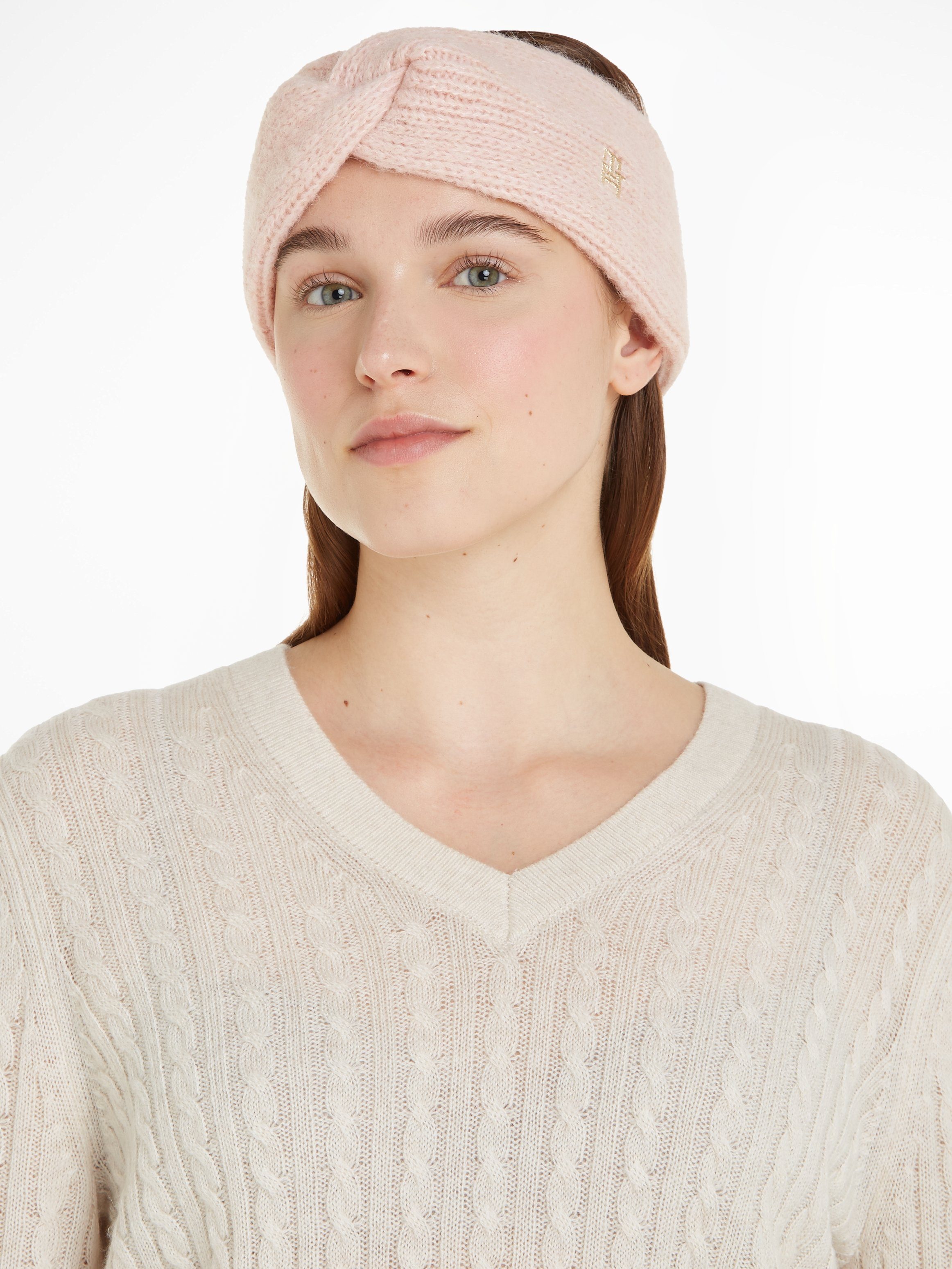 Das meistverkaufte Produkt dieser Saison! Tommy Hilfiger Stirnband TH HEADBAND Pink TIMELESS Sepia