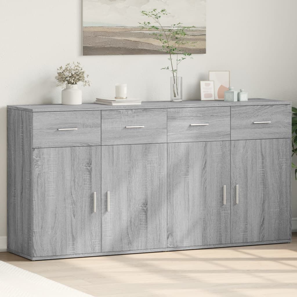 vidaXL Sideboard Sideboards 2 Stk. Grau günstig online kaufen