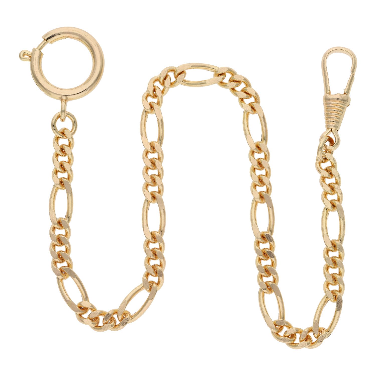 JuwelmaLux Taschenuhrenkette Taschenuhrkette Figaro Roségold plattiert JL31-09-0025