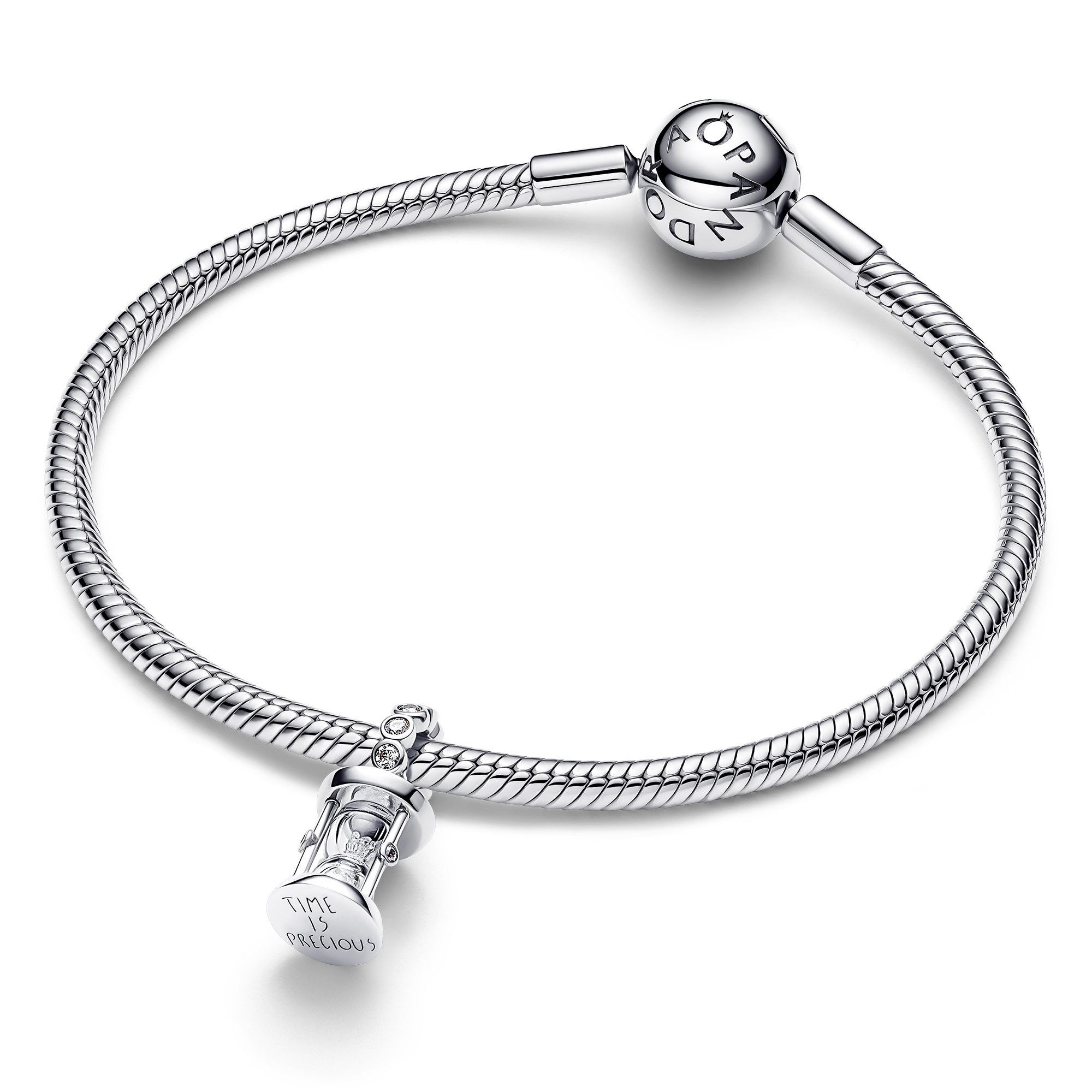 Pandora Kettenanhänger Charm-Silber Sanduhr